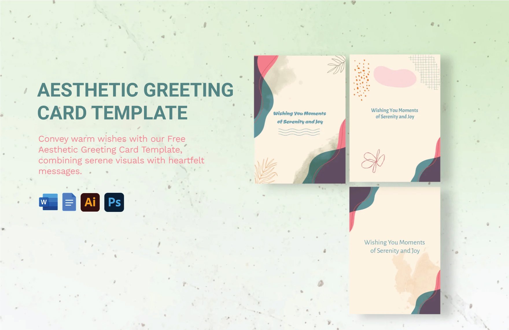 Free Aesthetic Greeting Card Template in Word, Google Docs, Illustrator, PSD
