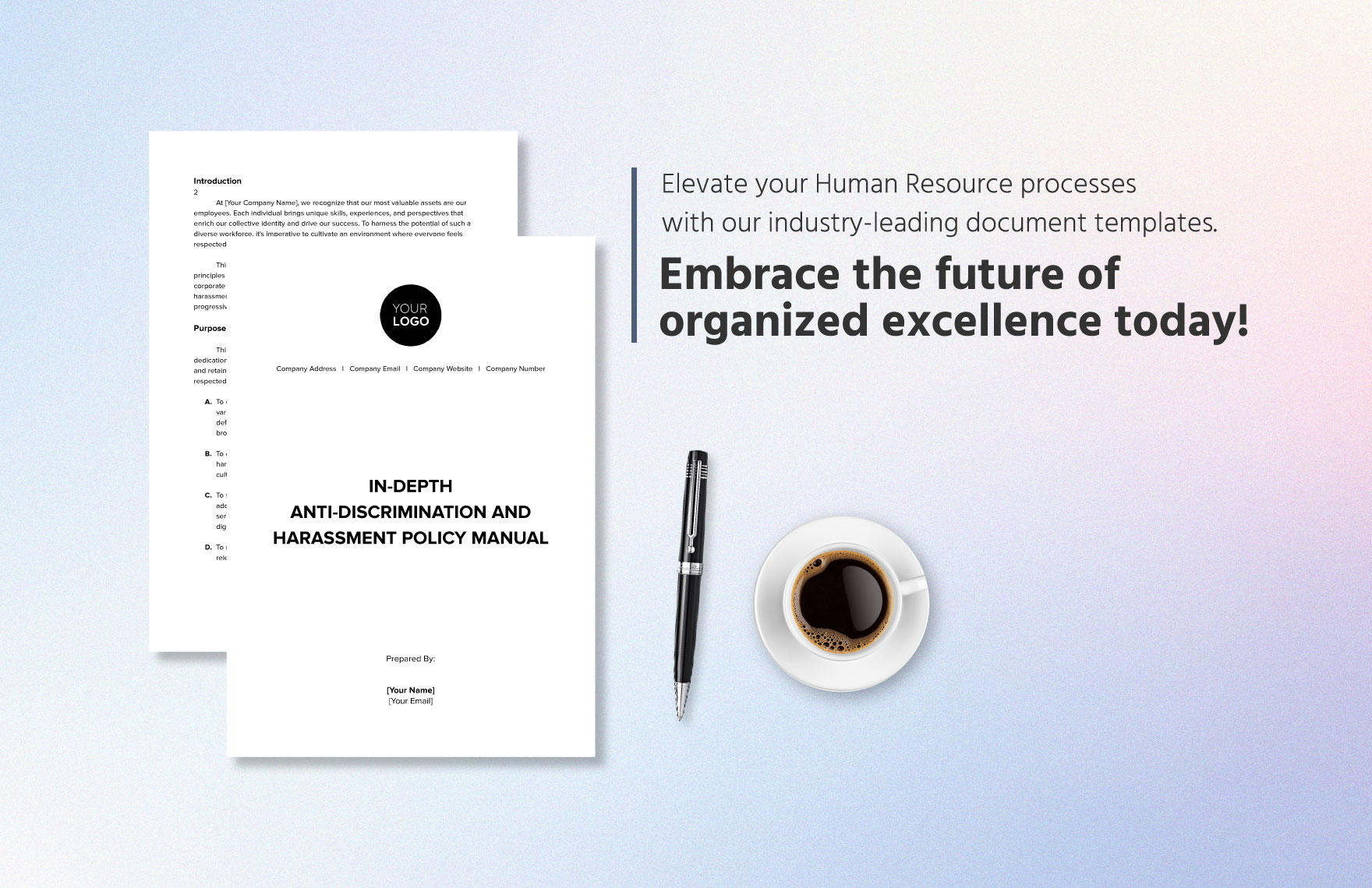 Anti-Discrimination and Harassment Policy Manual HR Template