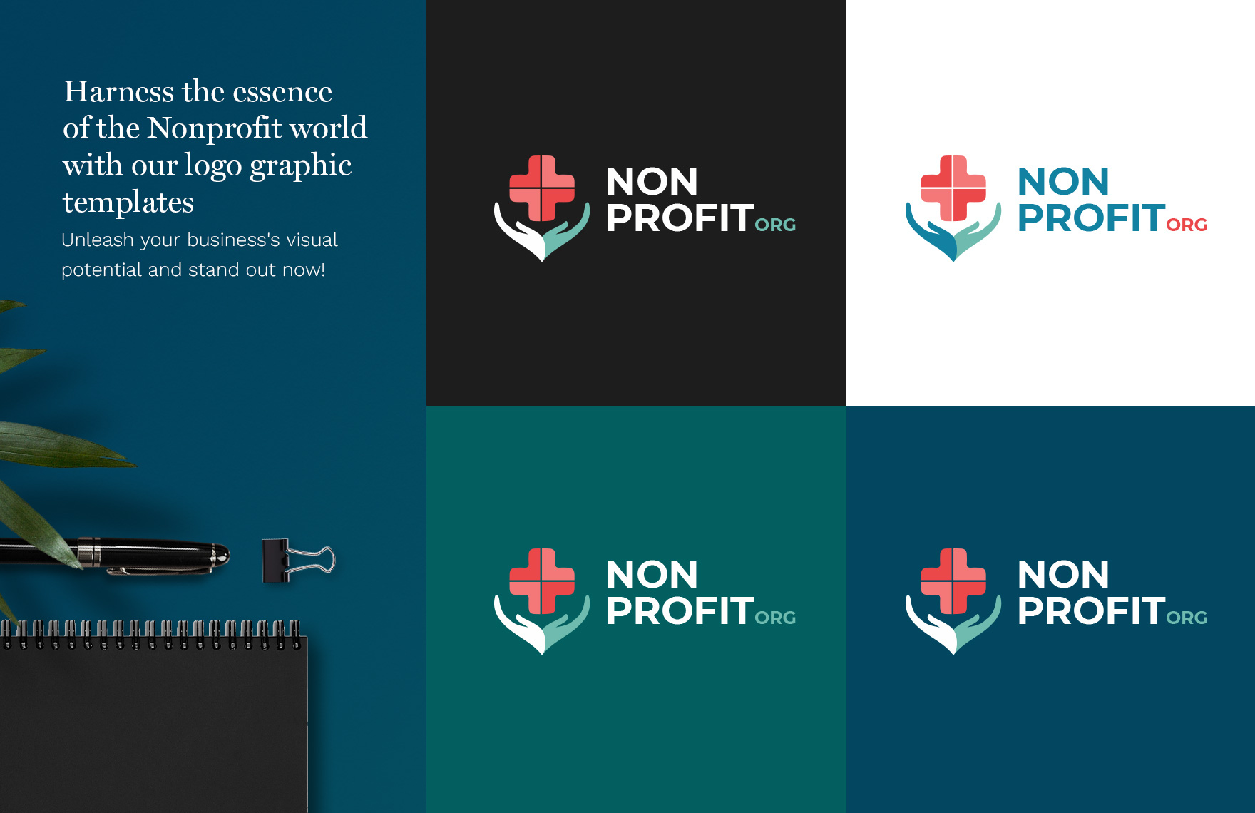 Nonprofit Health and Research Logo Template