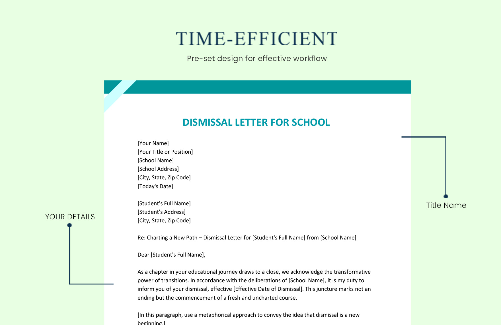 Dismissal Letter For School