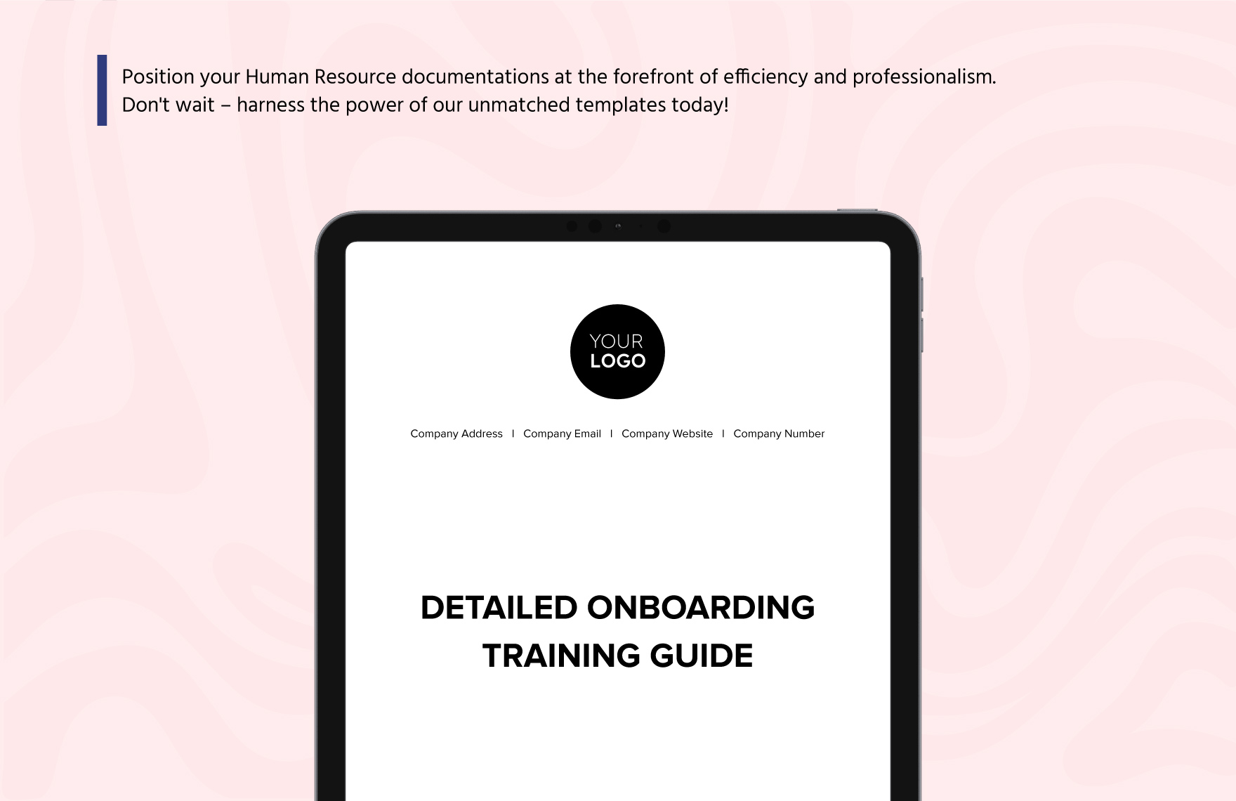 Detailed Onboarding Training Guide HR Template
