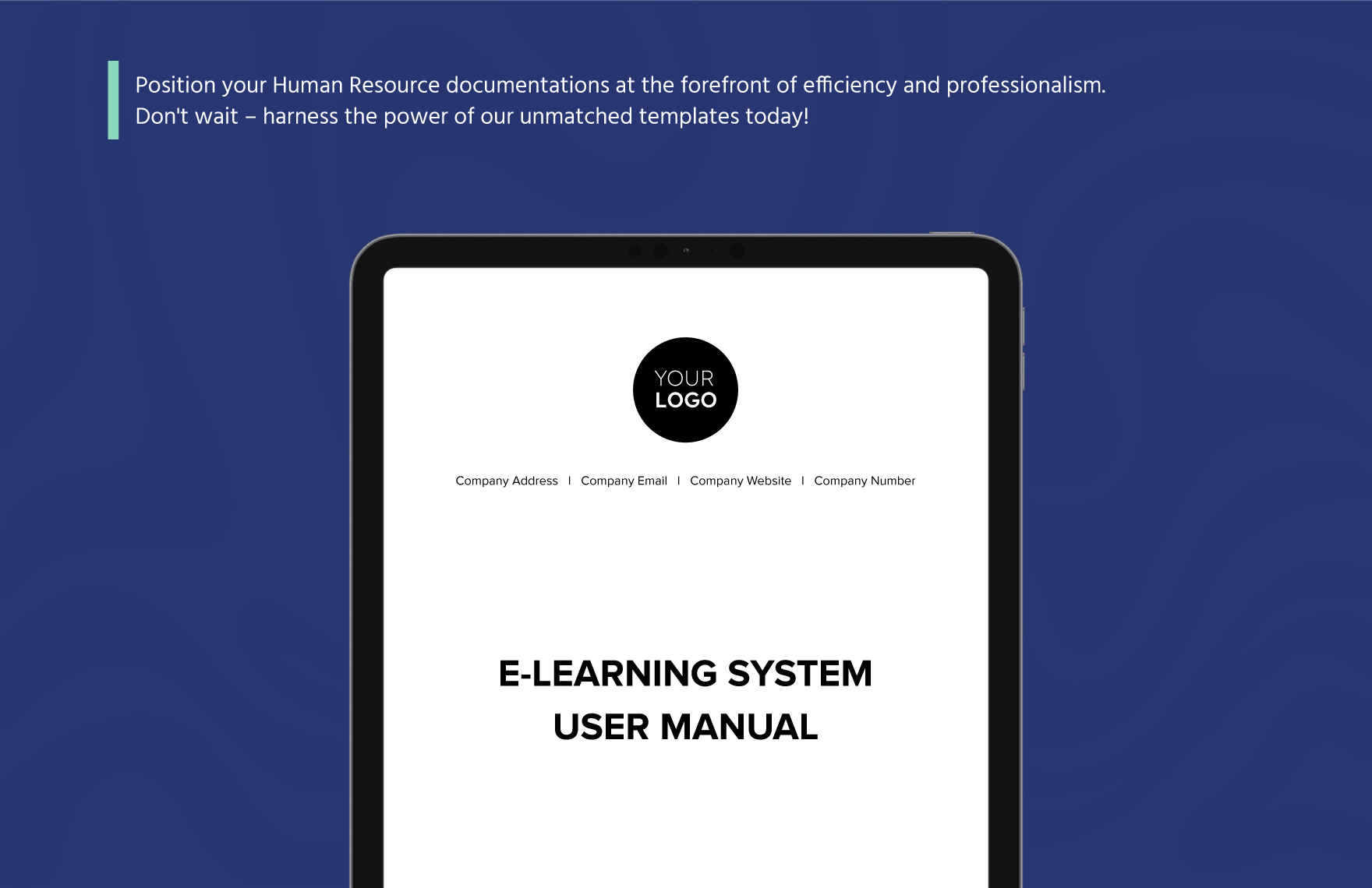 E-learning System User Manual HR Template