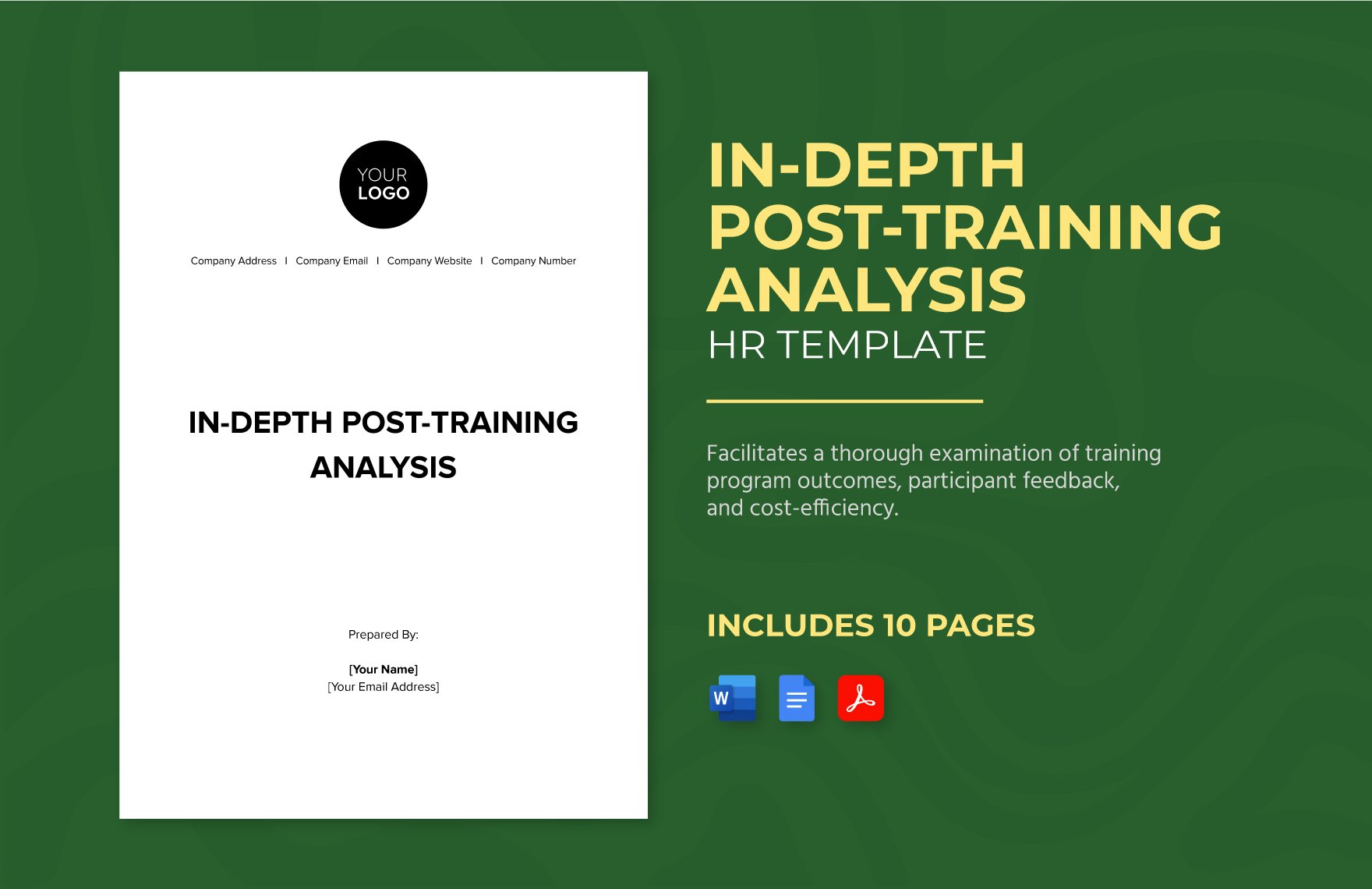 In-depth Post-training Analysis HR Template