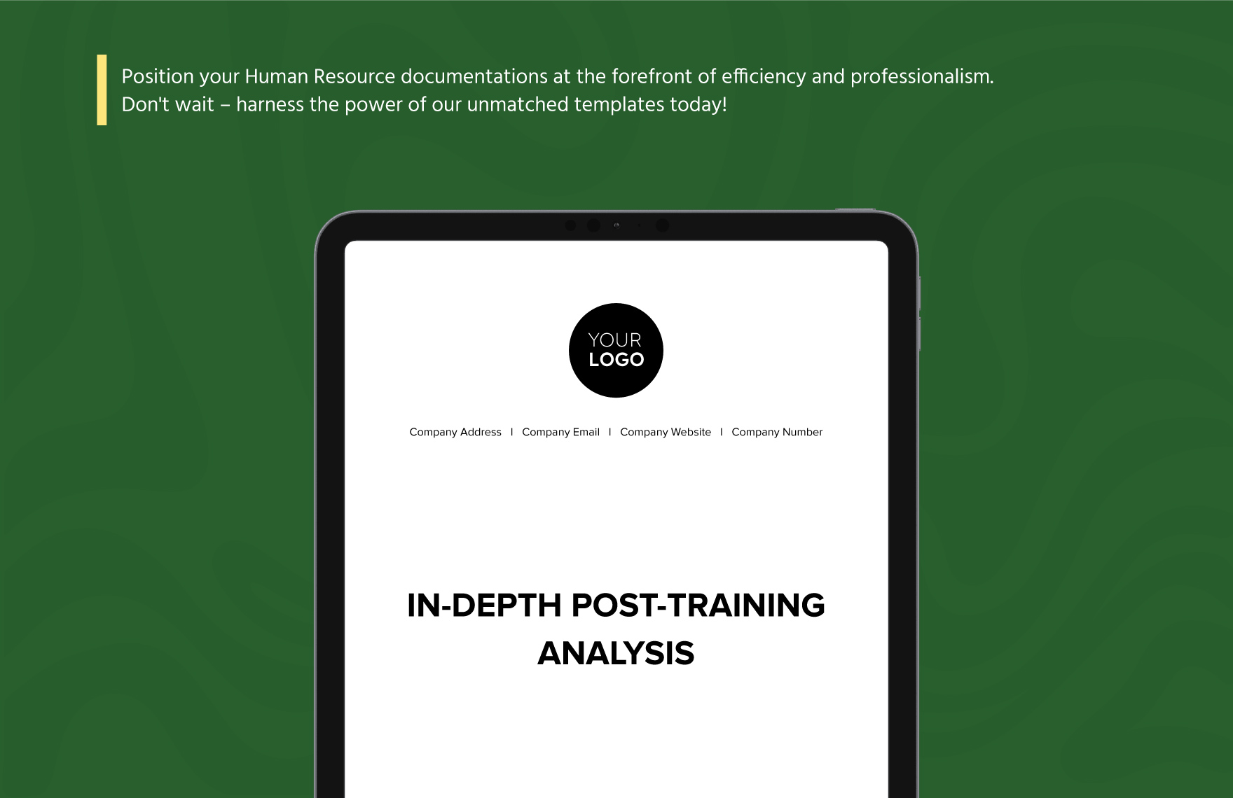 In-depth Post-training Analysis HR Template