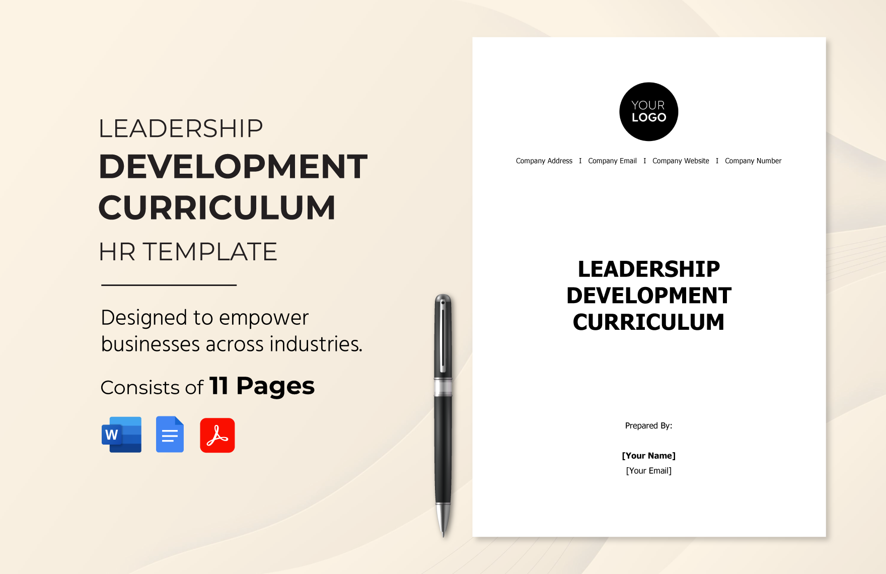 Leadership Development Curriculum HR Template