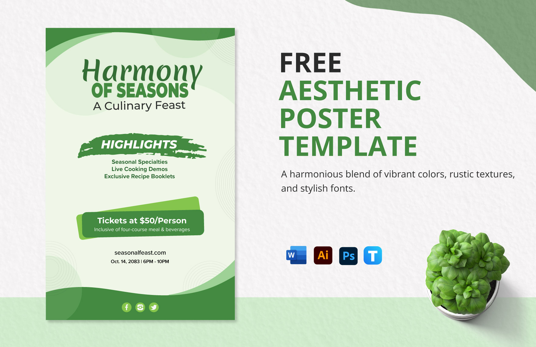 Free Aesthetic Poster Template