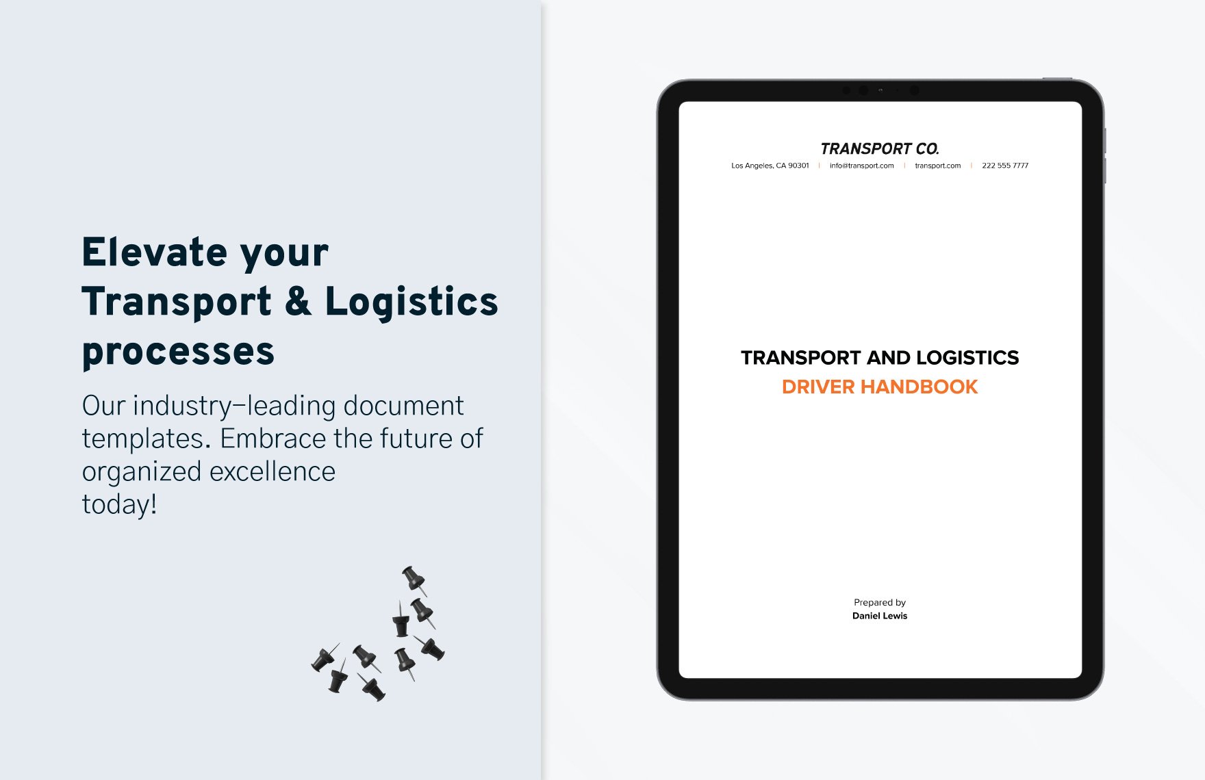 Transport and Logistics Driver Handbook Template