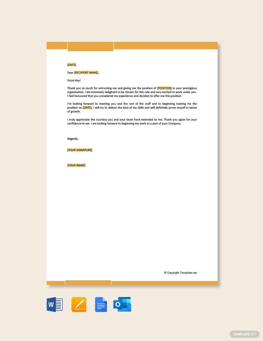 Free Thank You Letter to Boss For Job Opportunity Template