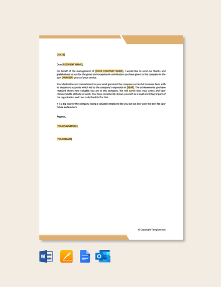 Company Employee Resignation Letter Template - Google Docs, Word ...