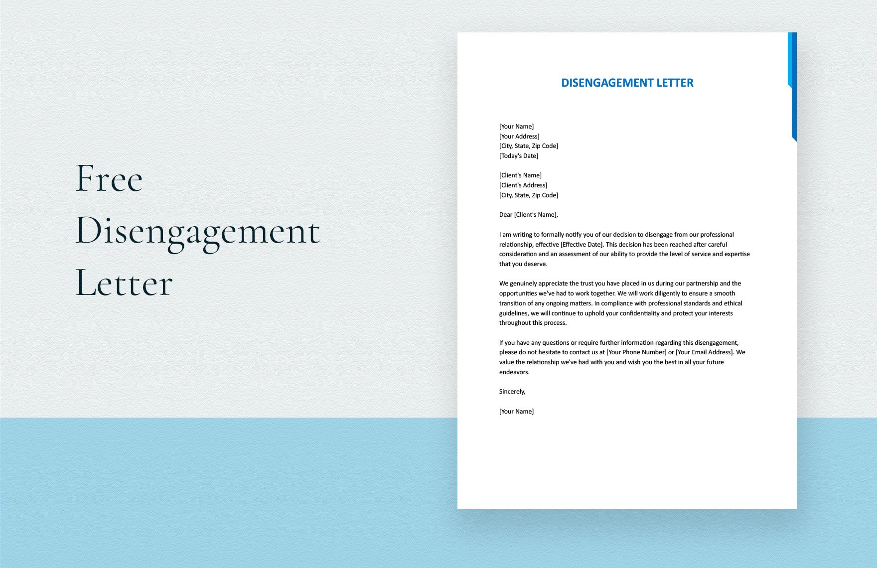 Disengagement Letter