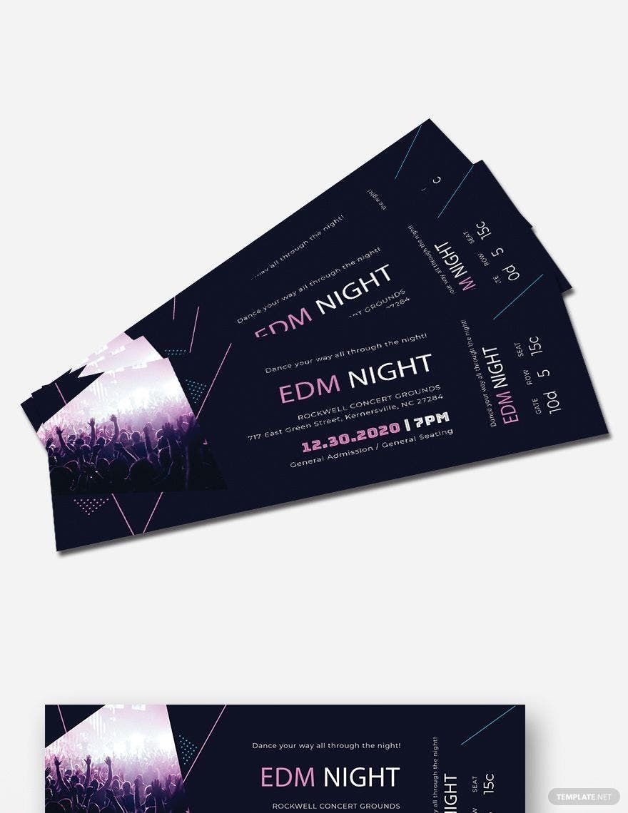 Music Theme Event Ticket Template