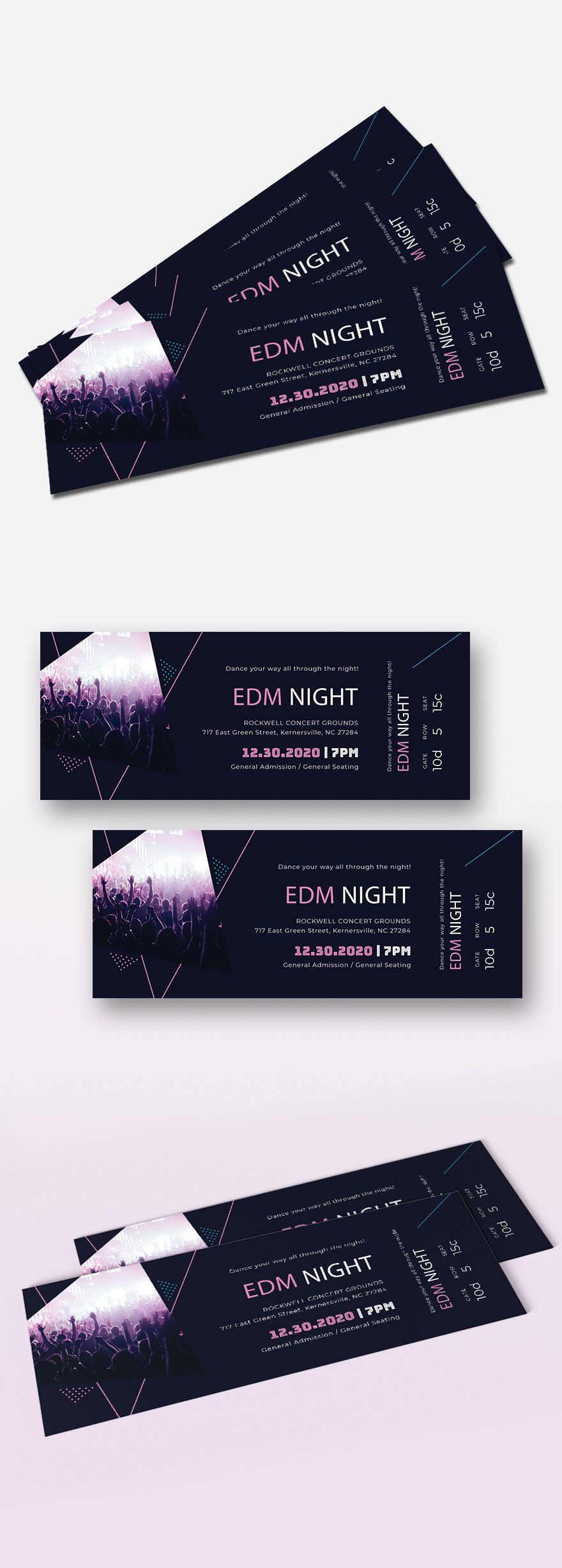 Music Theme Event Ticket Template