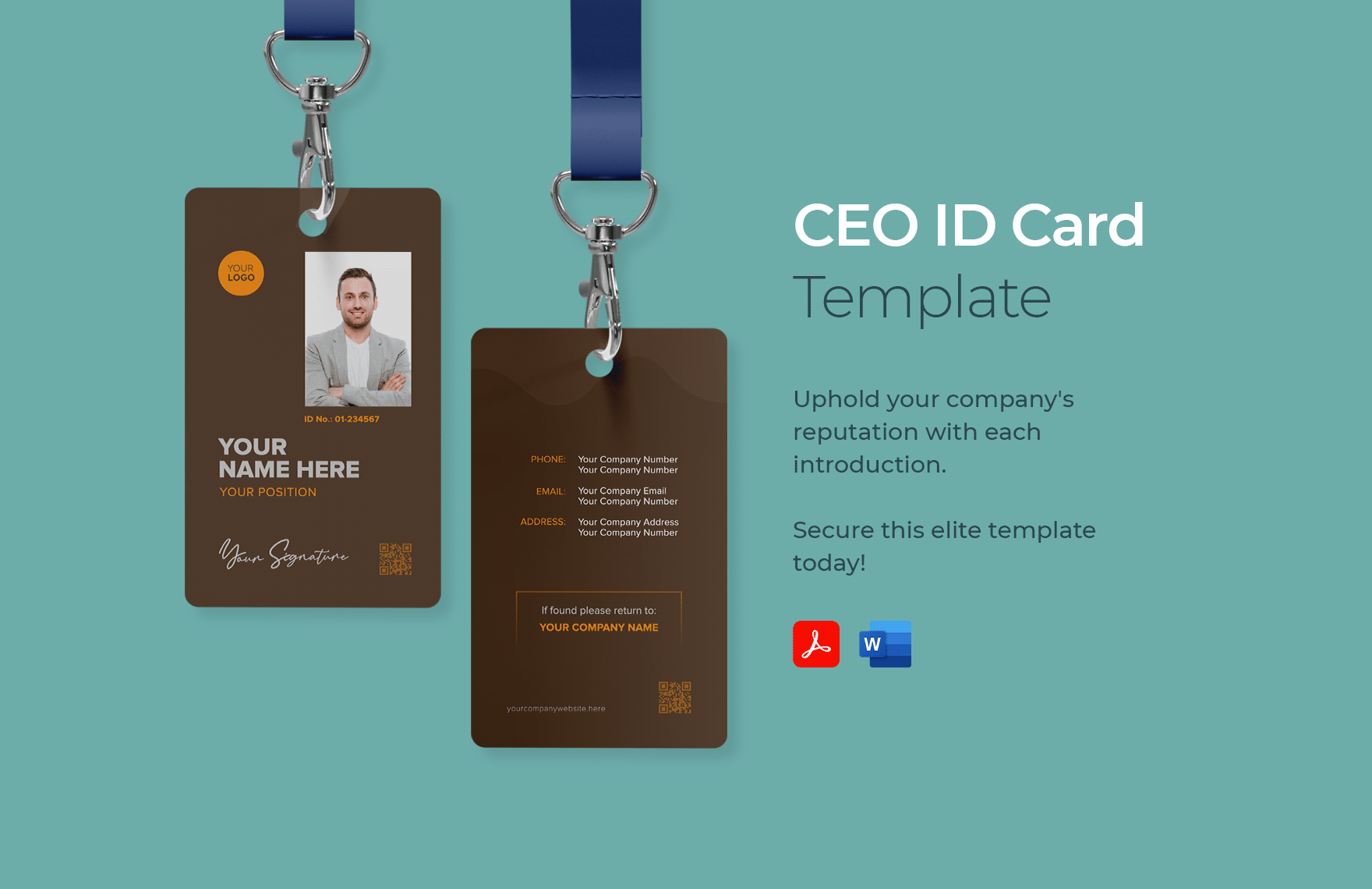 CEO ID Card Template in Word, PDF - Download | Template.net