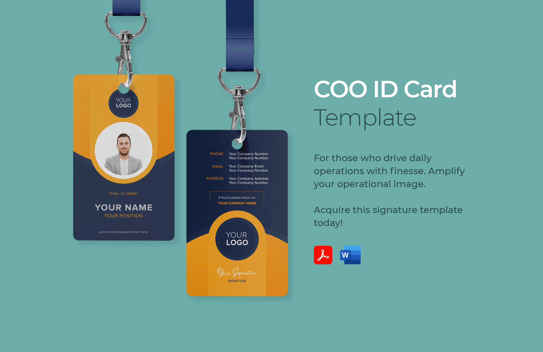 COO ID Card Template in Word, PDF