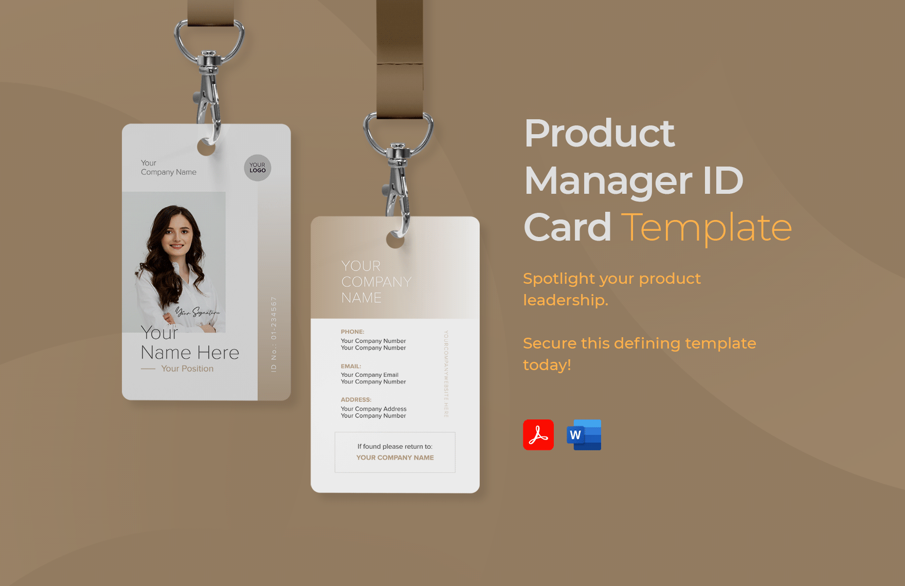 Product Manager ID Card Template in Word, PDF