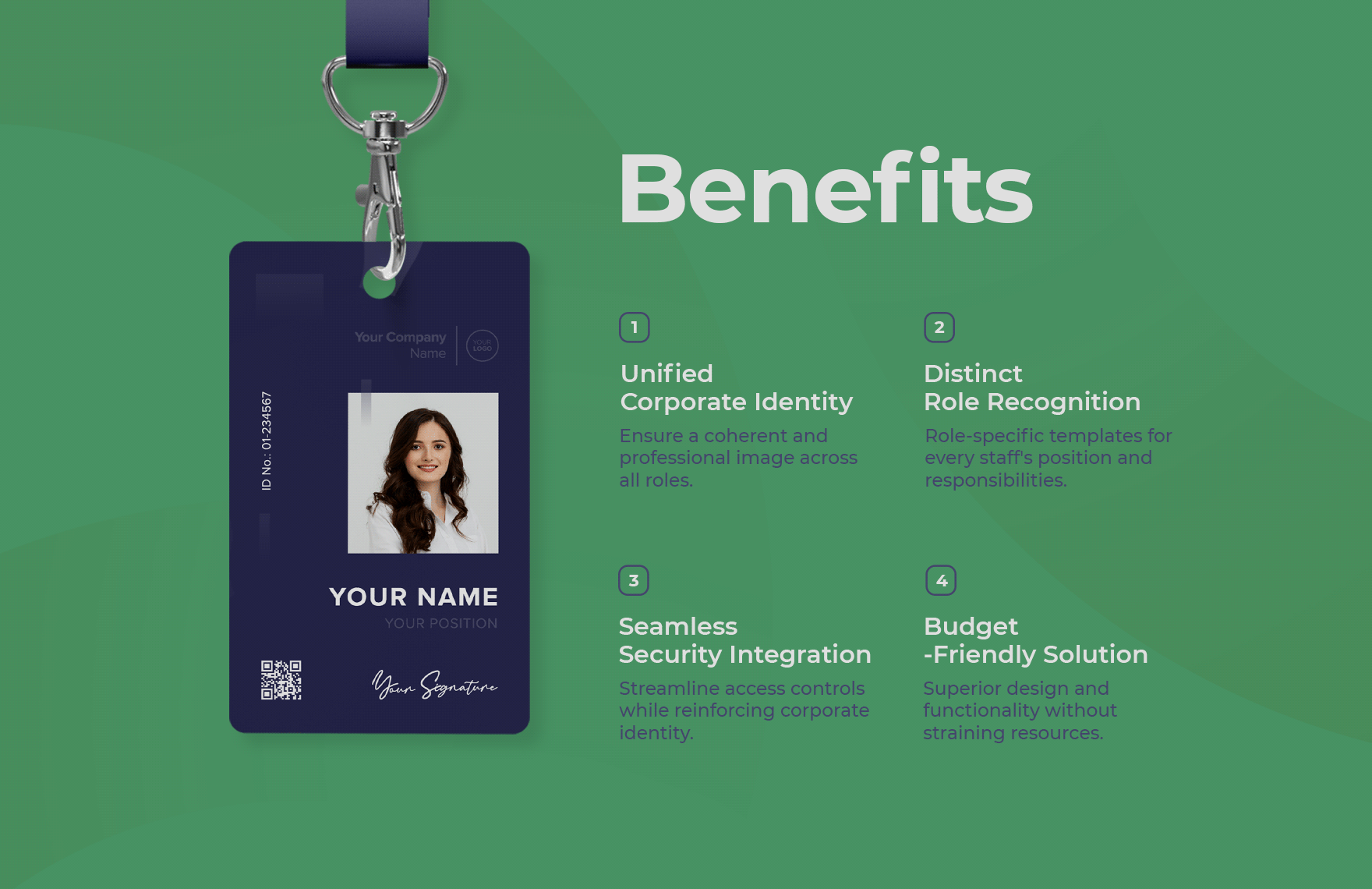 Customer Service Manager ID Card Template