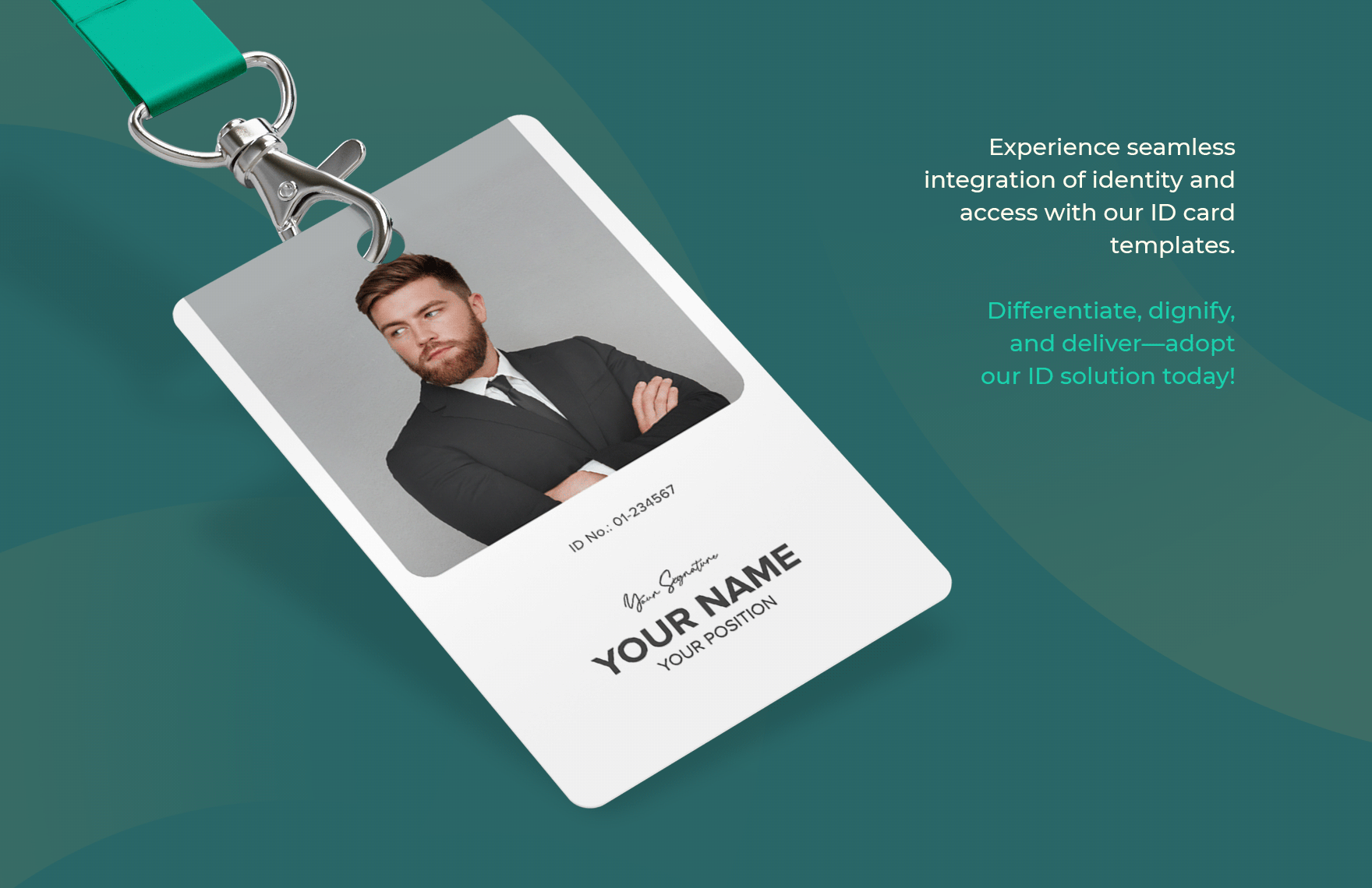 Financial Analyst ID Card Template