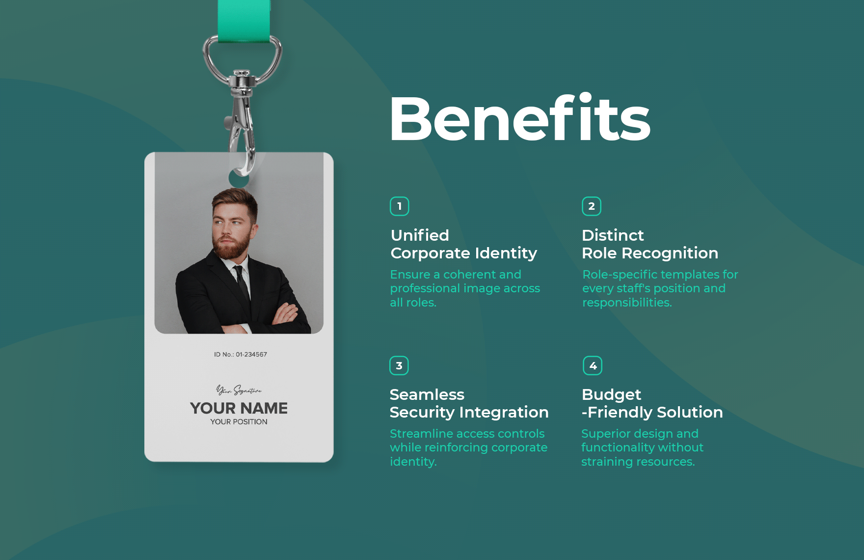 Financial Analyst ID Card Template