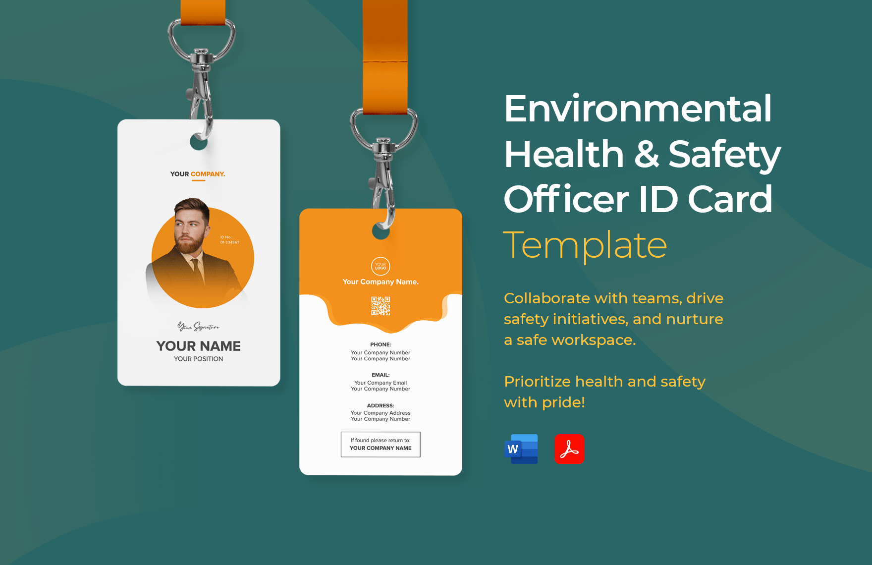 Environmental Health & Safety Officer ID Card Template