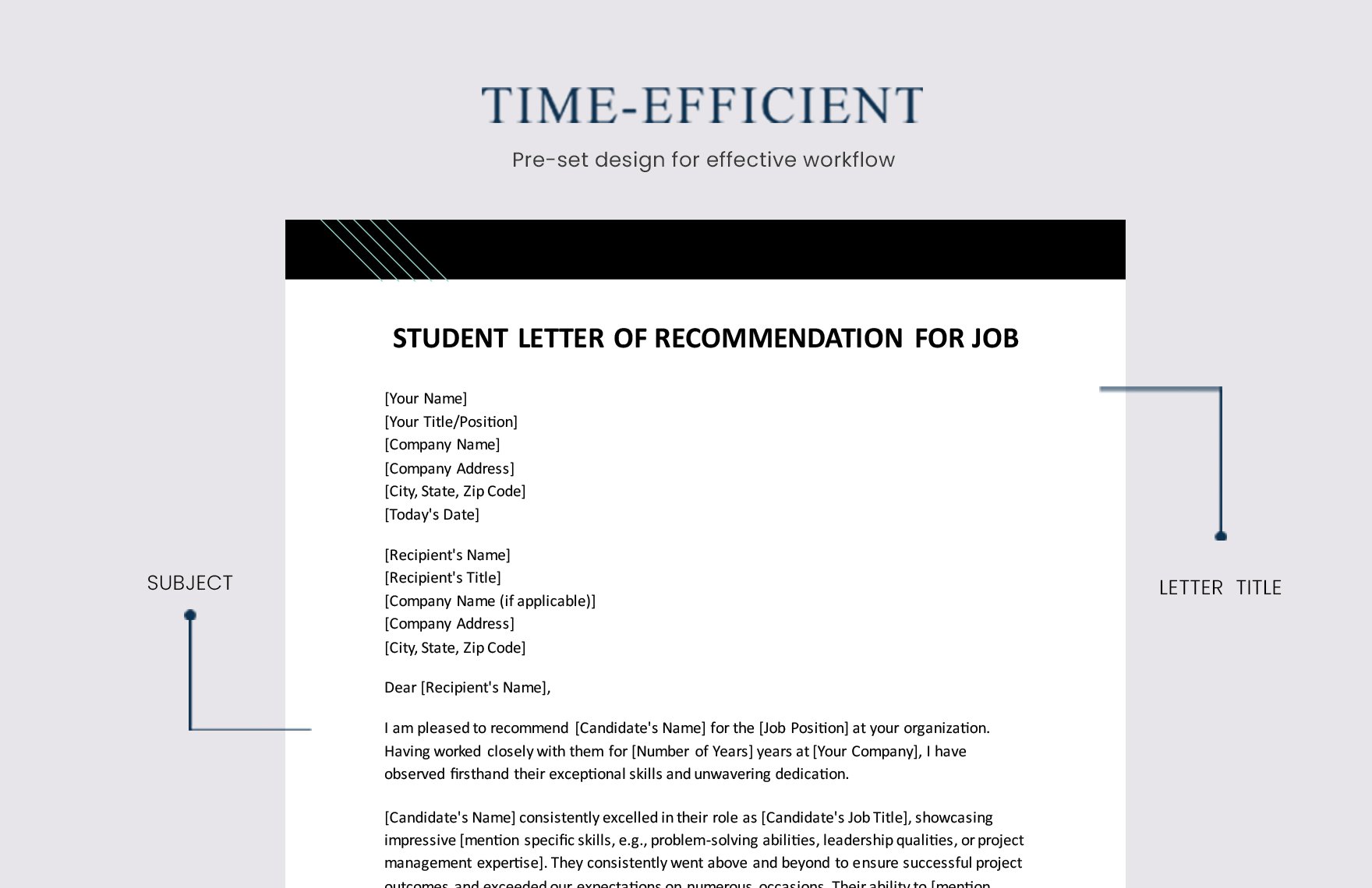Student Letter Of Recommendation For Job