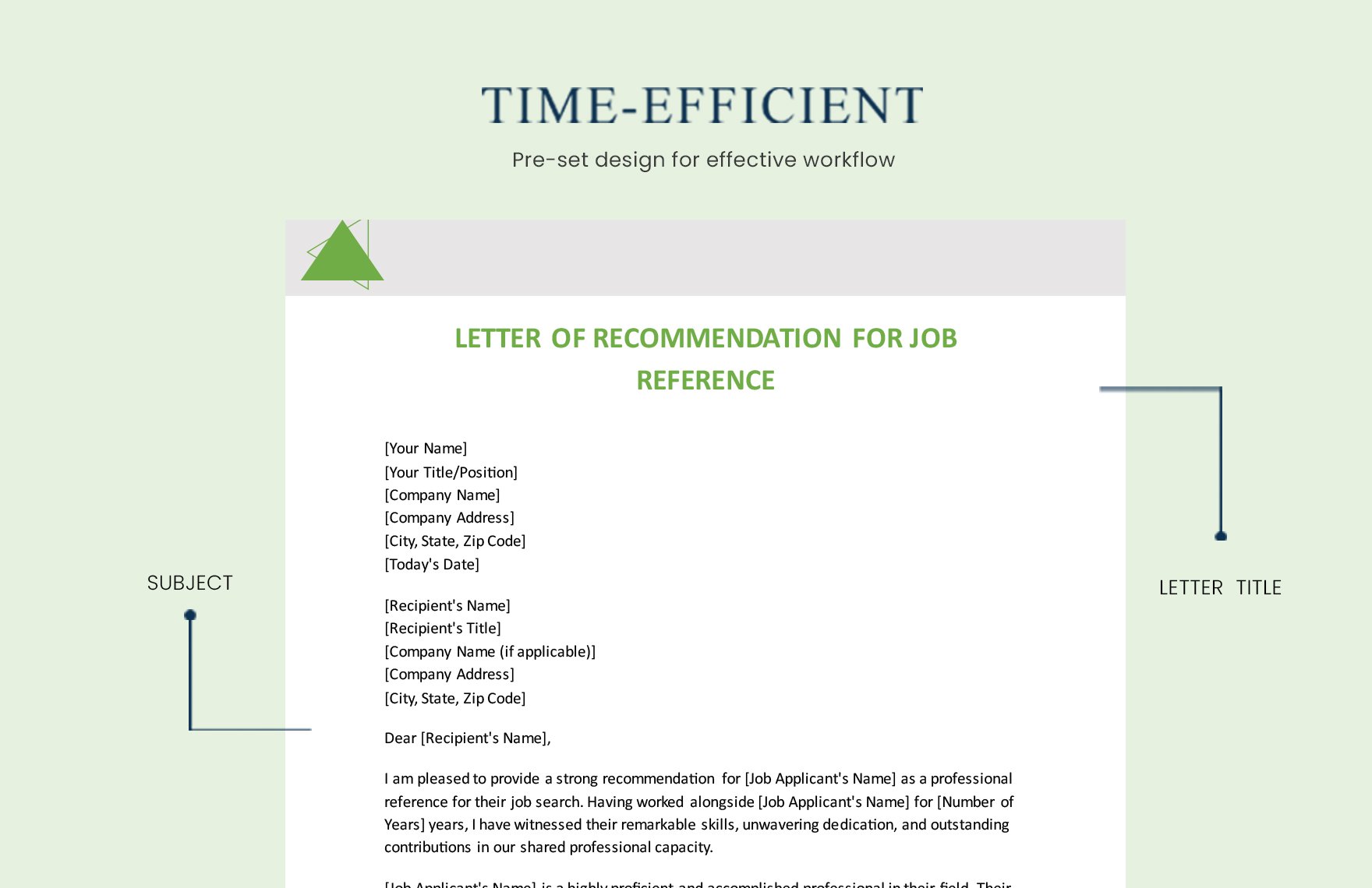 Letter Of Recommendation For Job Reference
