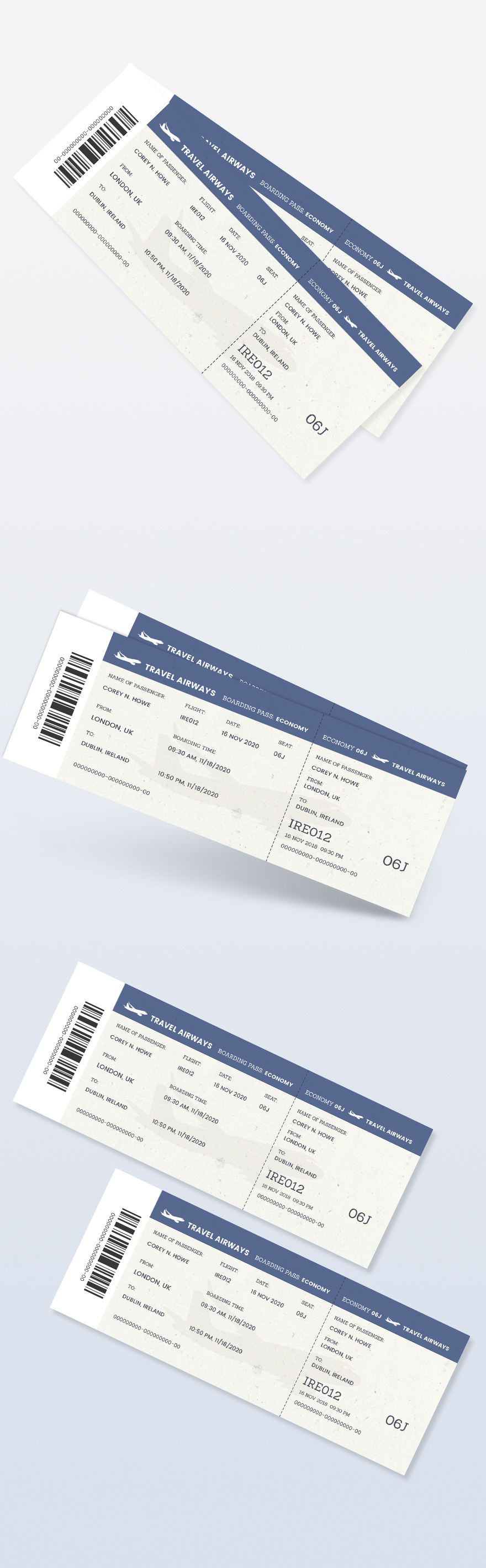 Travel Ticket Templates 23+ Designs, Free Downloads