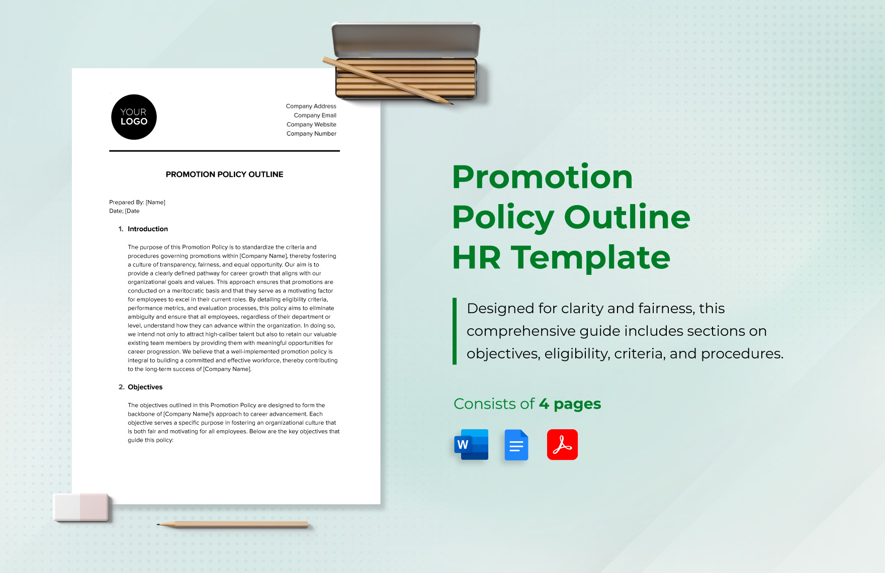 Promotion Policy Outline HR Template