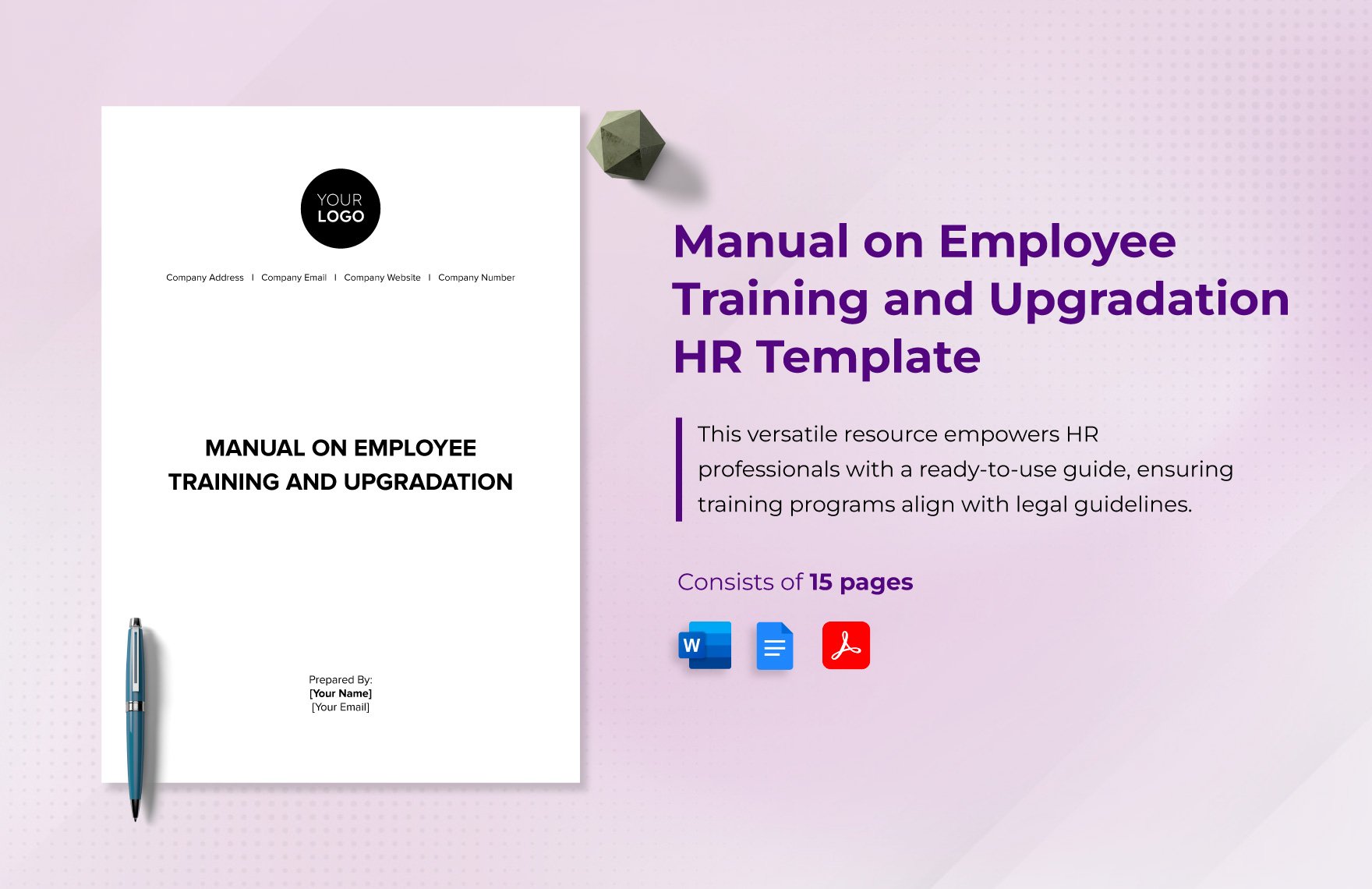 Manual on Employee Training and Upgradation HR Template