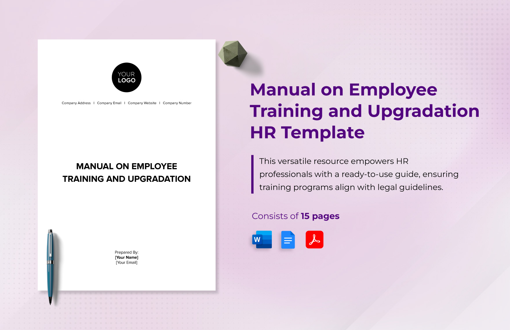 Manual on Employee Training and Upgradation HR Template in Word, PDF, Google Docs - Download | Template.net