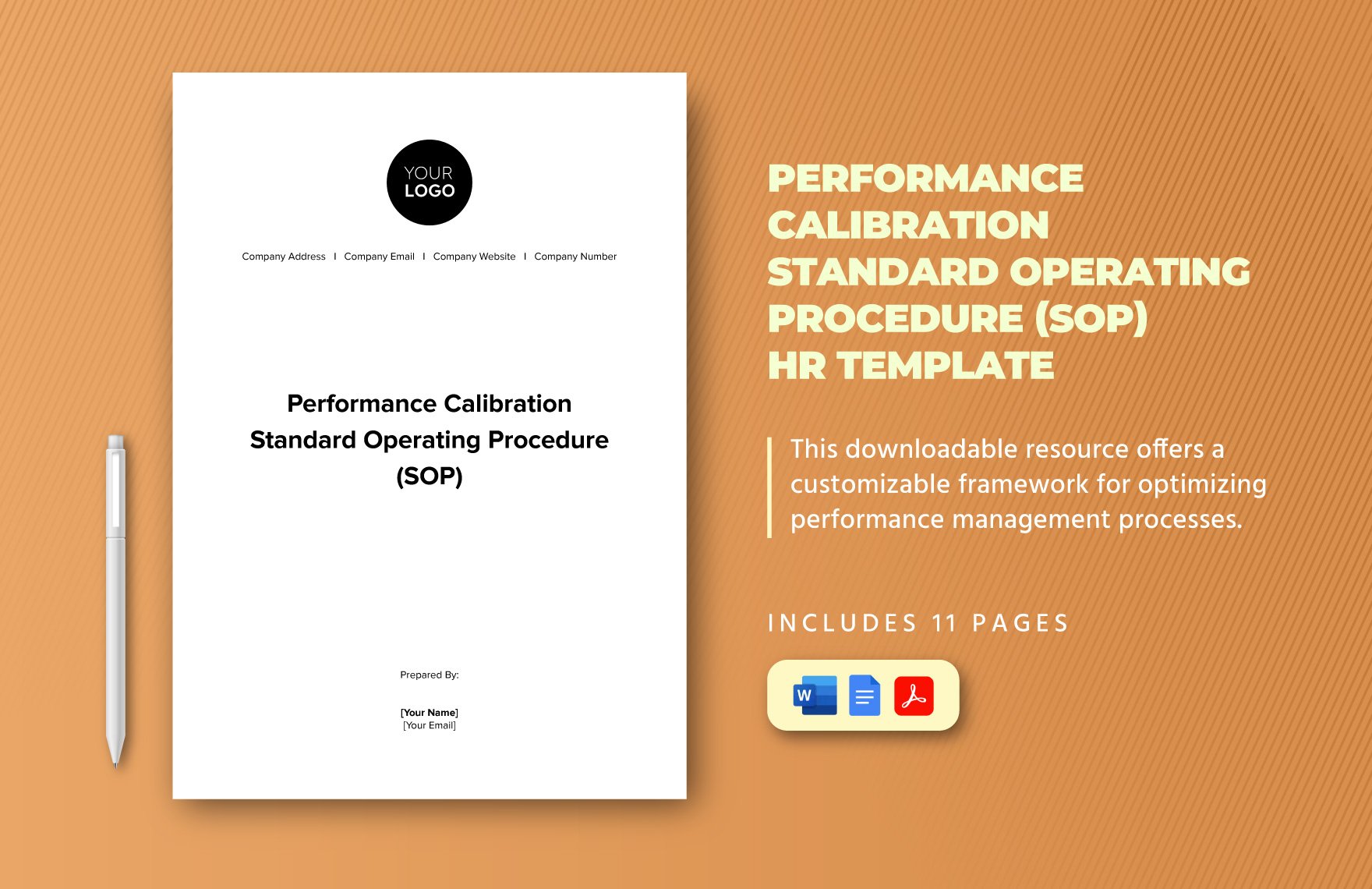 Performance Calibration Standard Operating Procedure (SOP) HR Template in Word, Google Docs, PDF