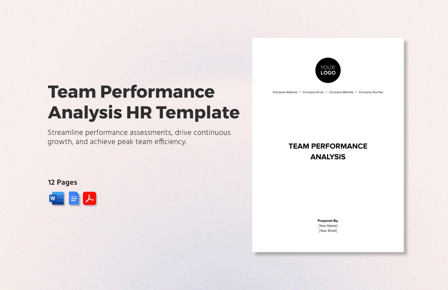 Team Performance Analysis HR Template