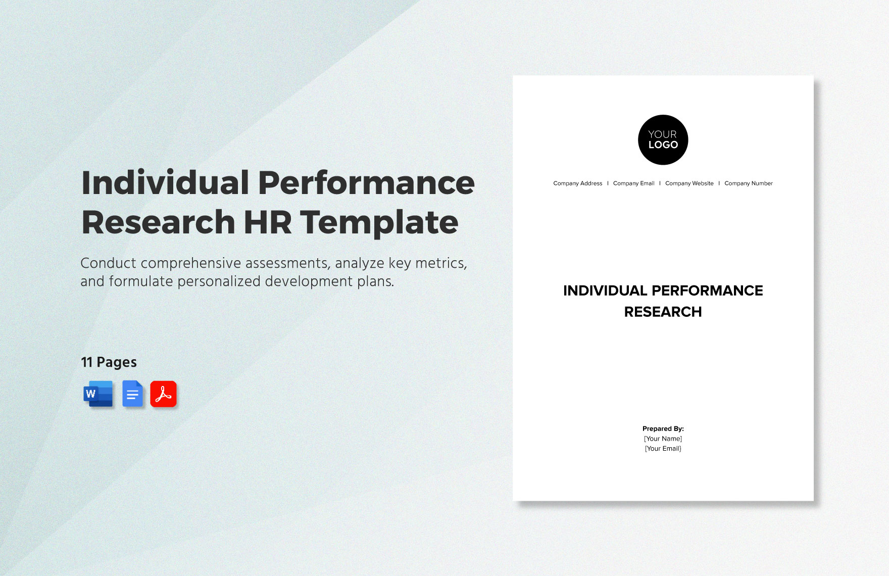 Individual Performance Research HR Template in Word, Google Docs, PDF