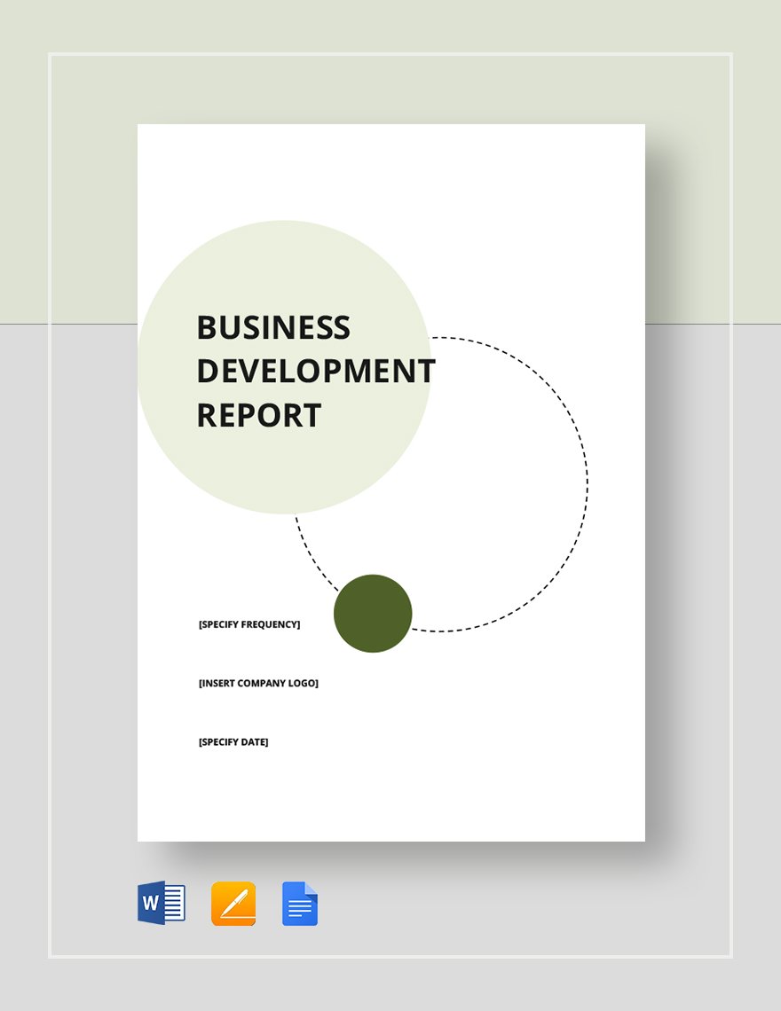 Business Development Report Template Google Docs, Word
