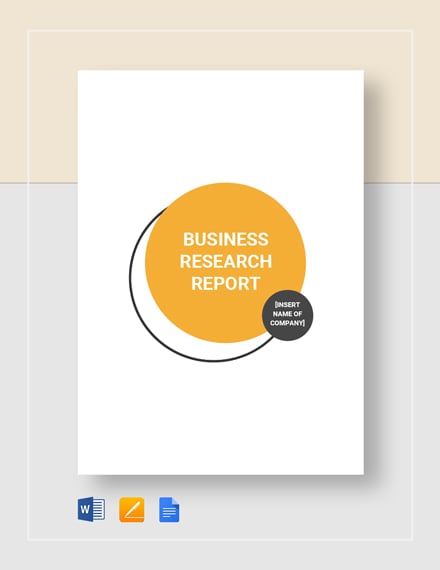 business research report template