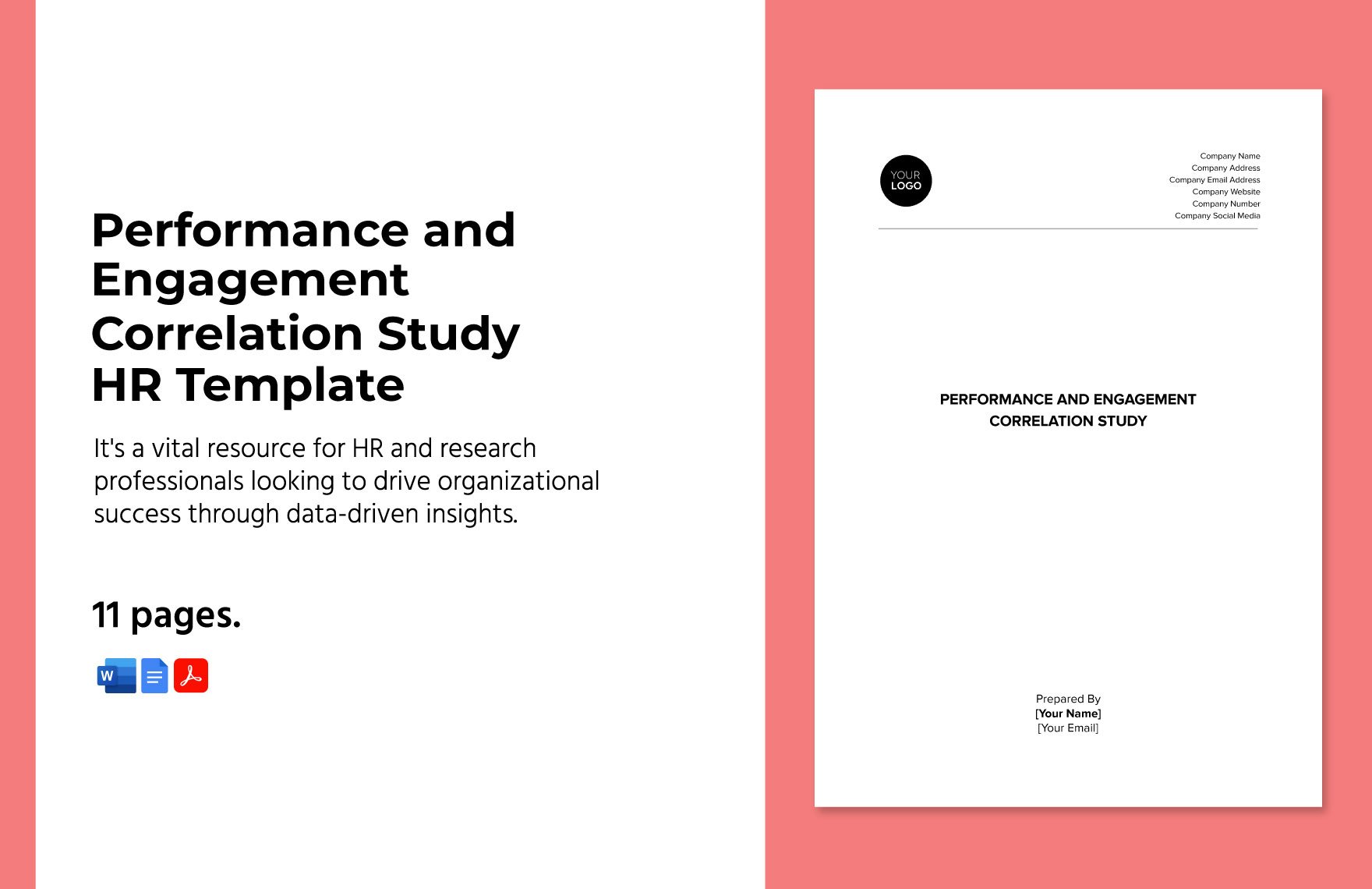 Performance and Engagement Correlation Study HR Template