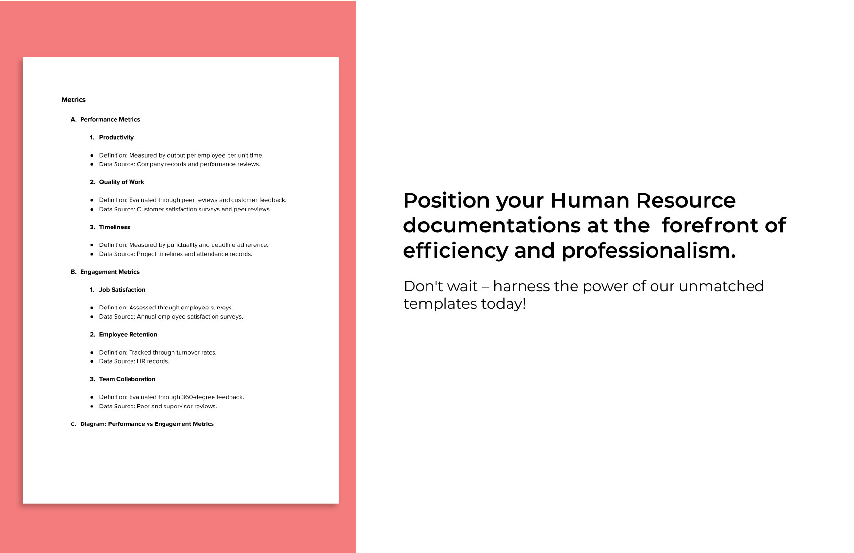 Performance and Engagement Correlation Study HR Template