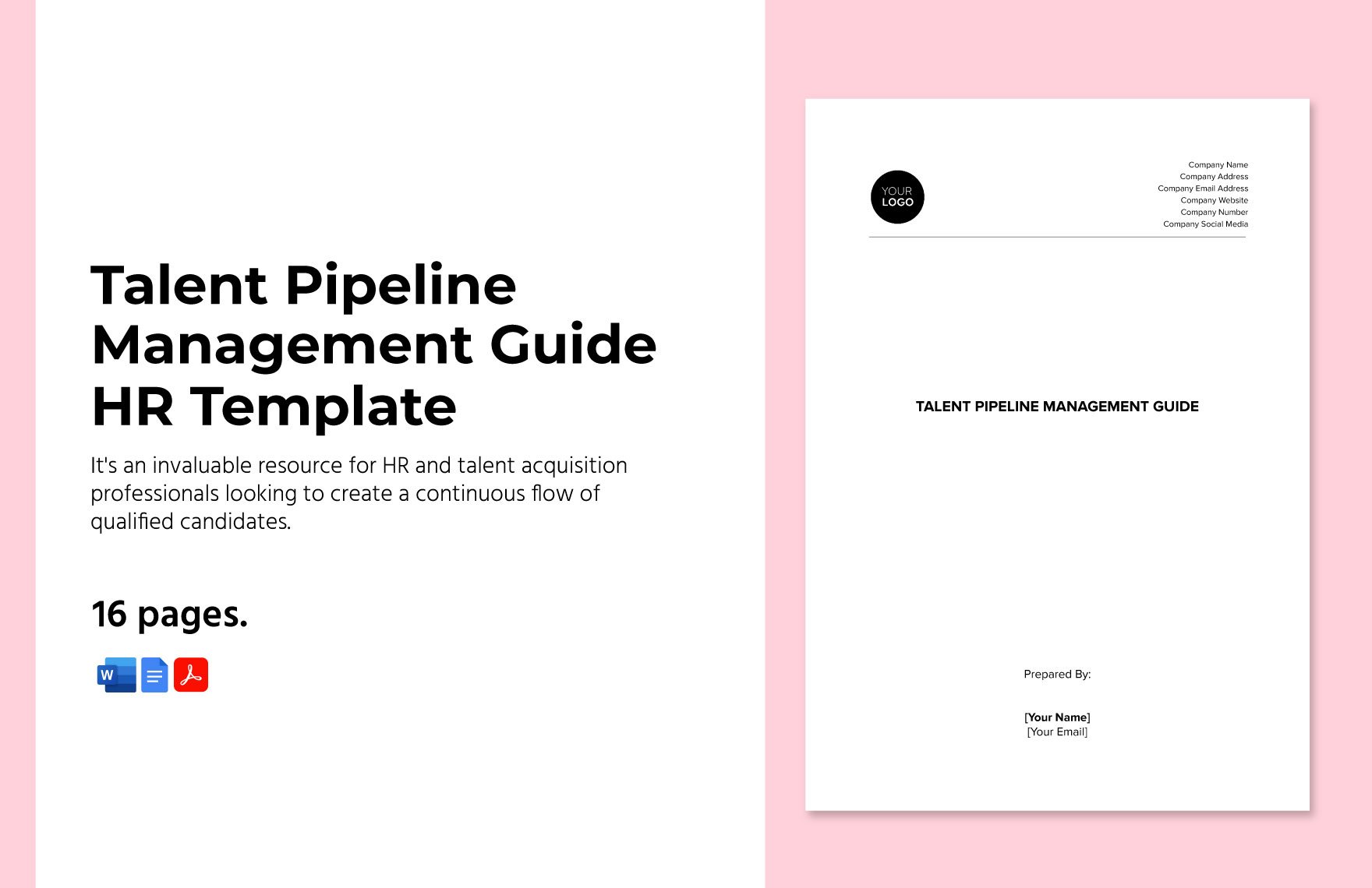 Talent Pipeline Management Guide HR Template