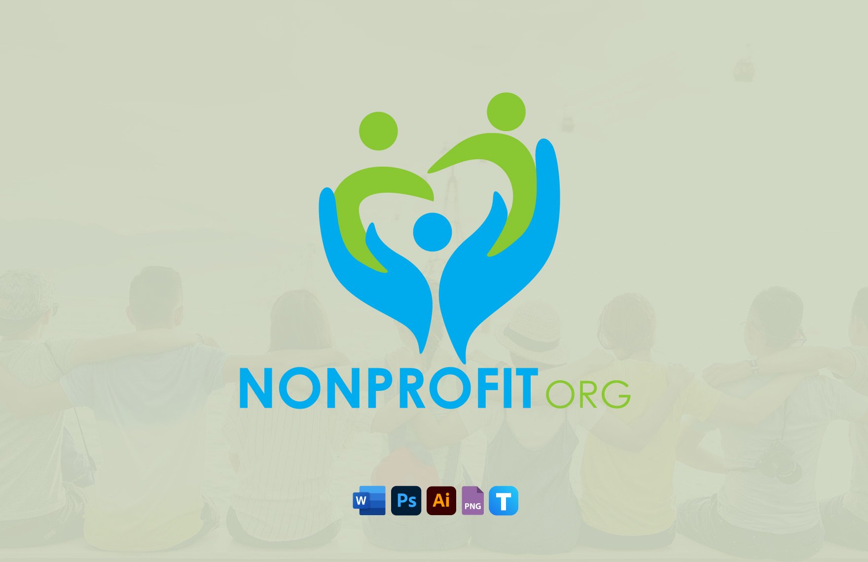 Nonprofit Youth and Family Service Logo Template