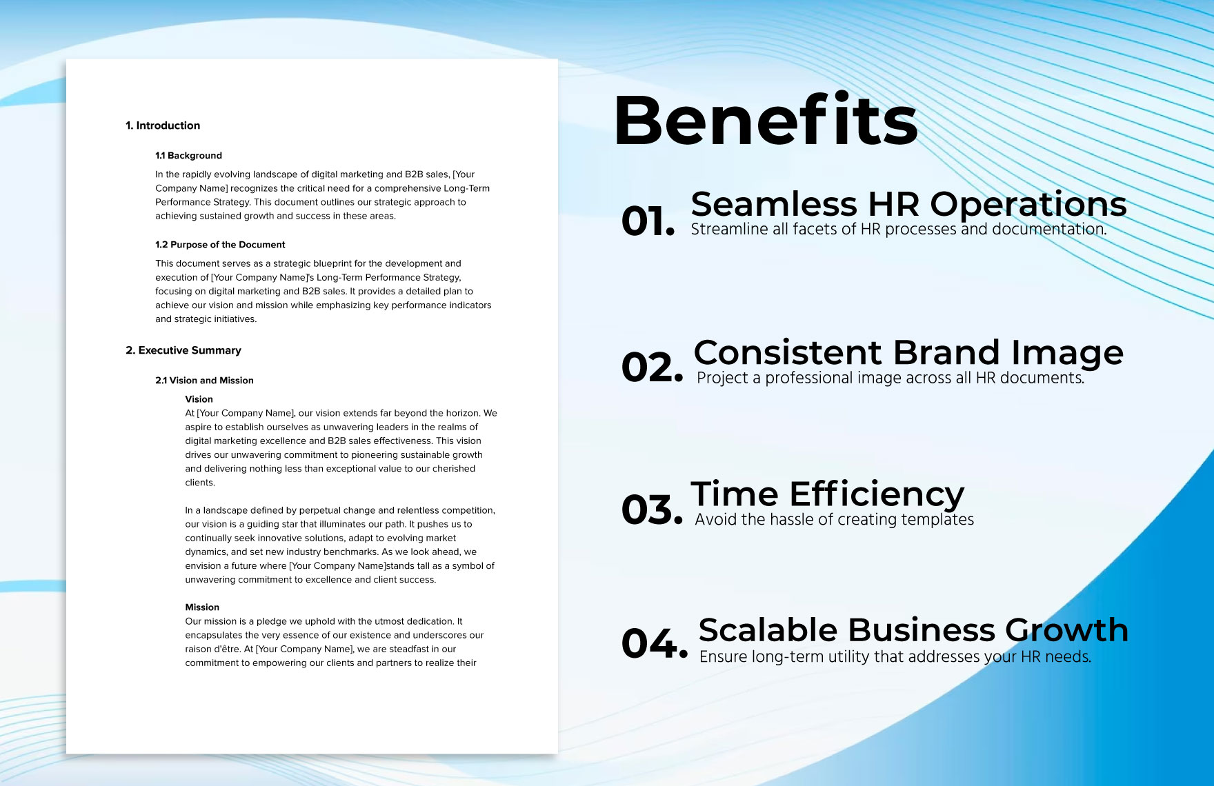 Long-Term Performance Strategy Document HR Template