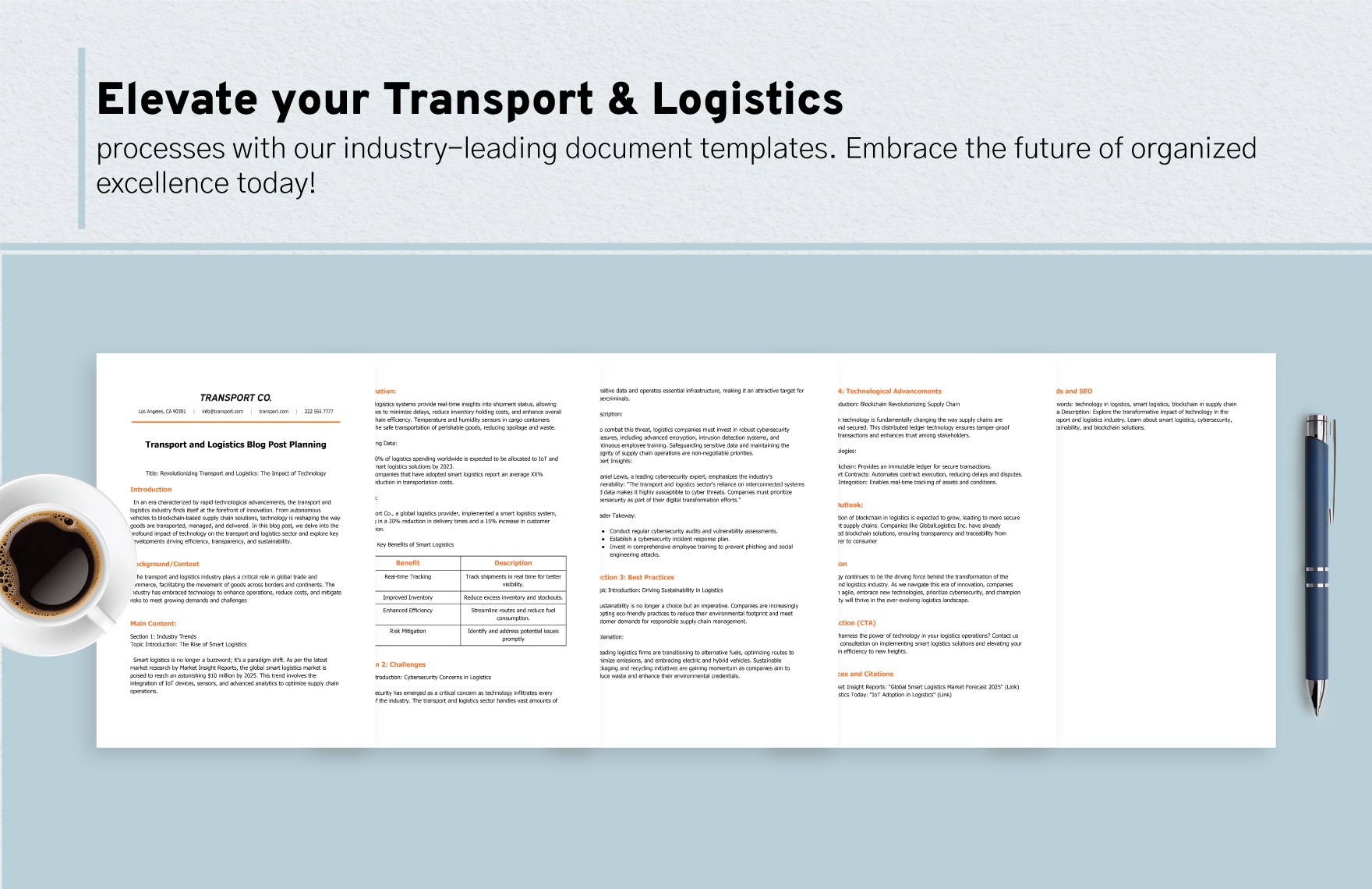 Transport and Logistics Software Development Timeline Template