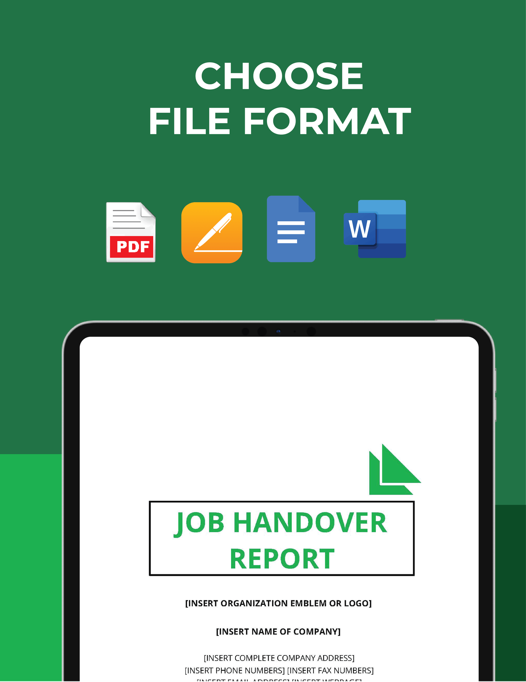 Job Handover Report Template