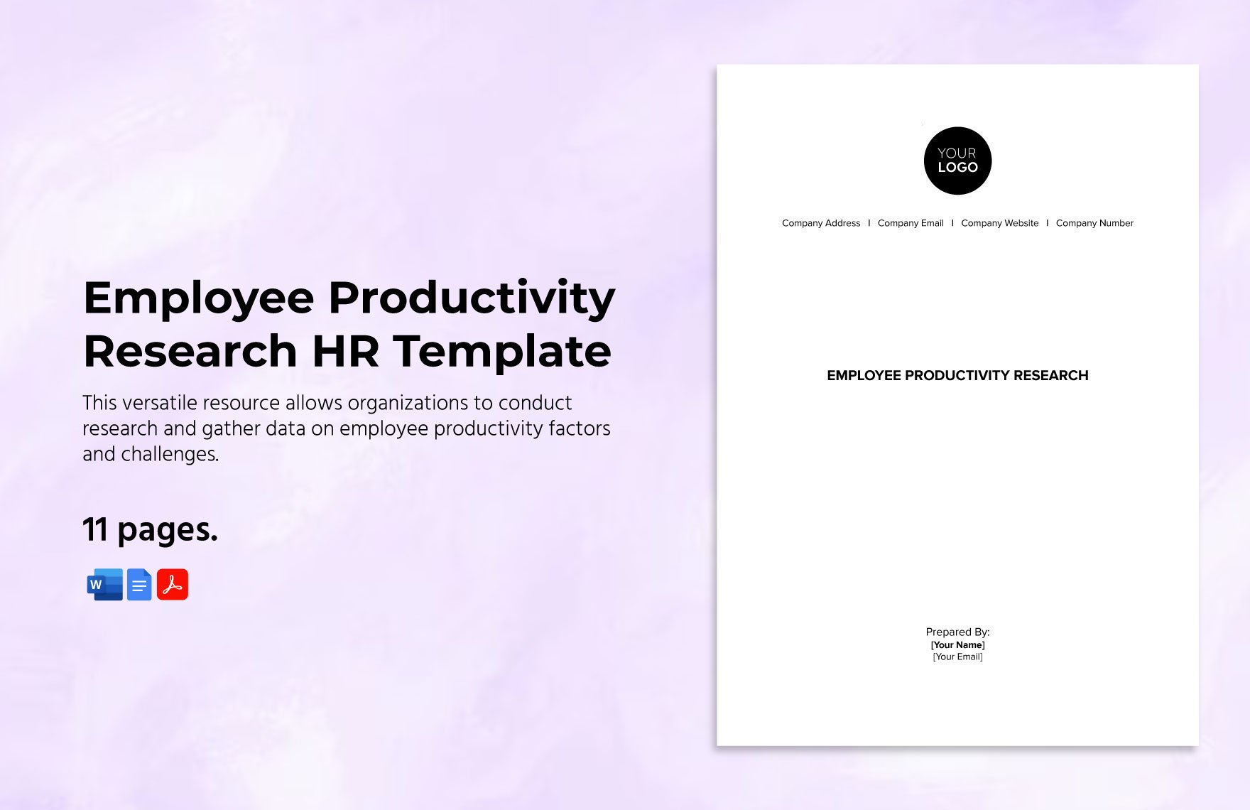 Employee Productivity Research HR Template in Word, Google Docs, PDF