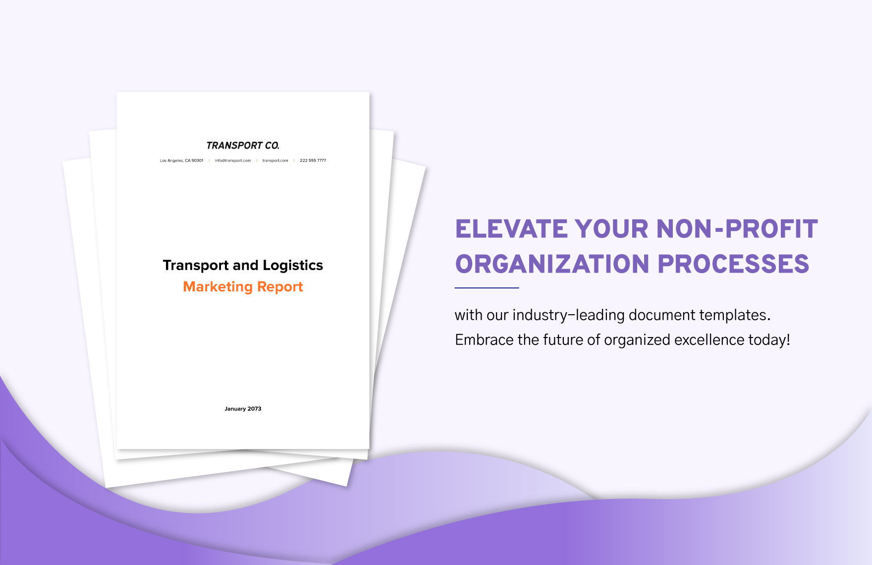 Transport and Logistics Marketing Report Template