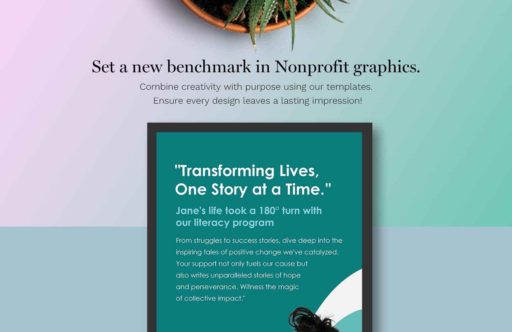 Nonprofit Organization Impact and Success Stories Signage Template