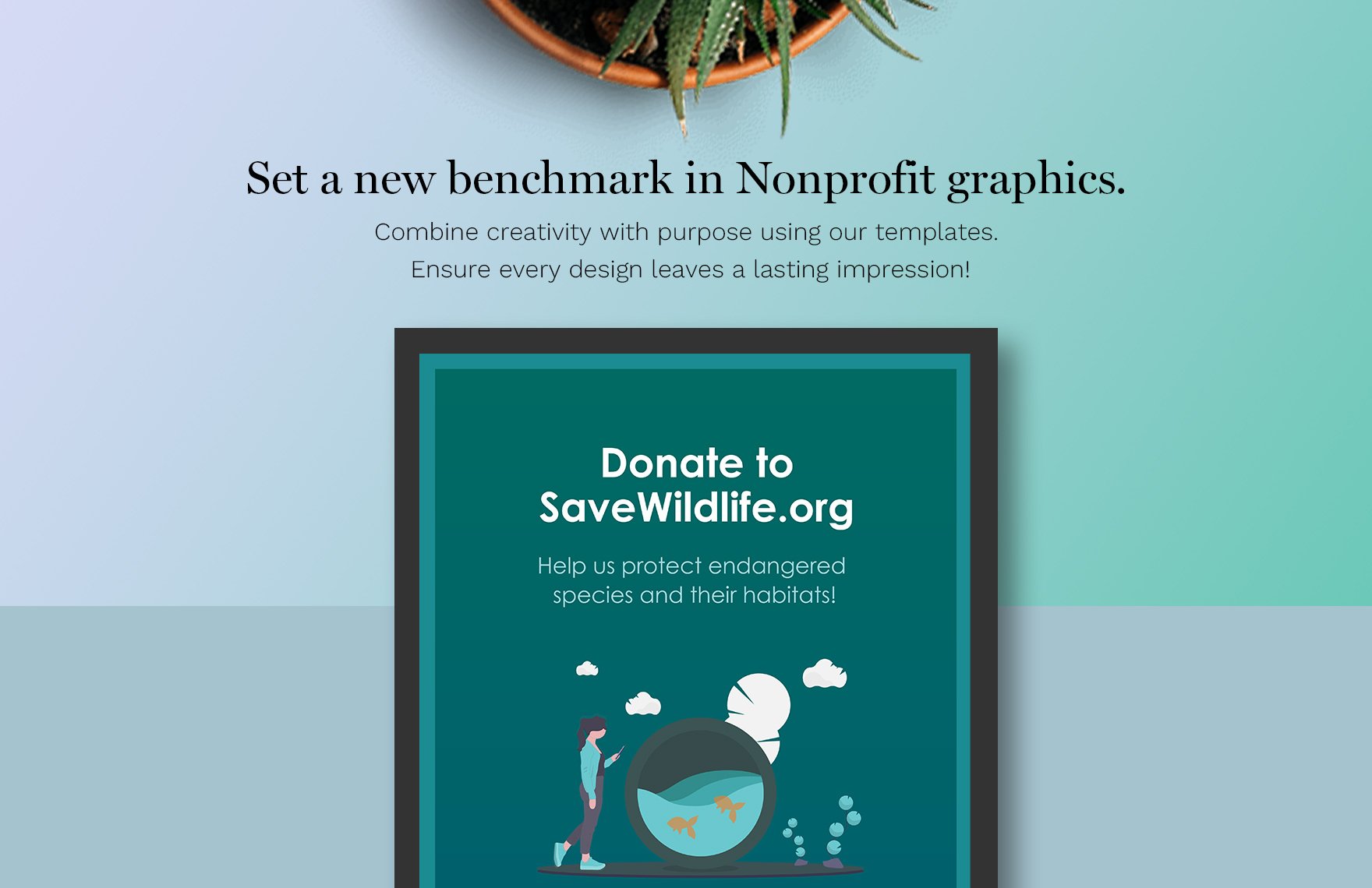 Nonprofit Organization Donation Information Signage Template