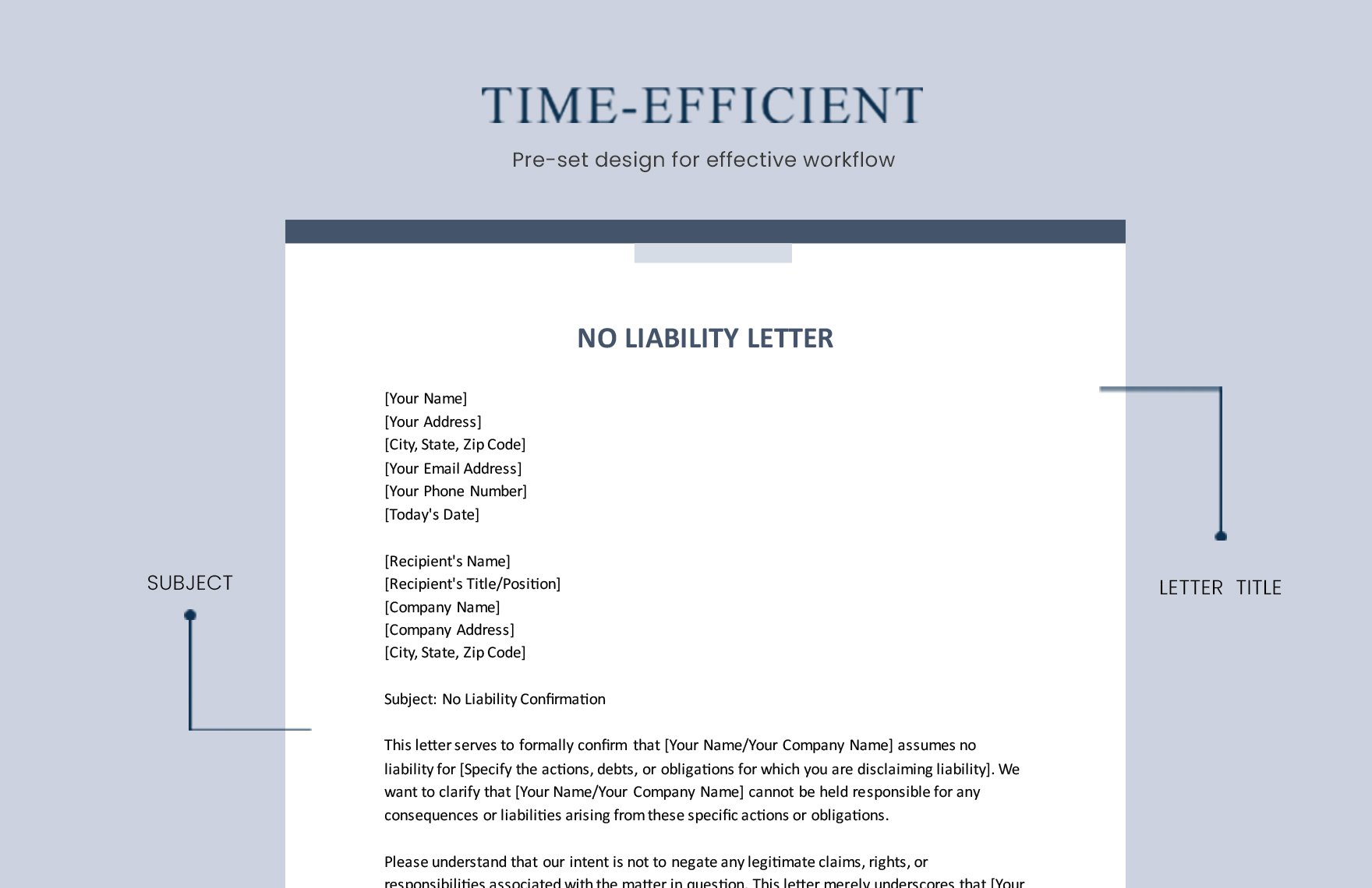 No Liability Letter