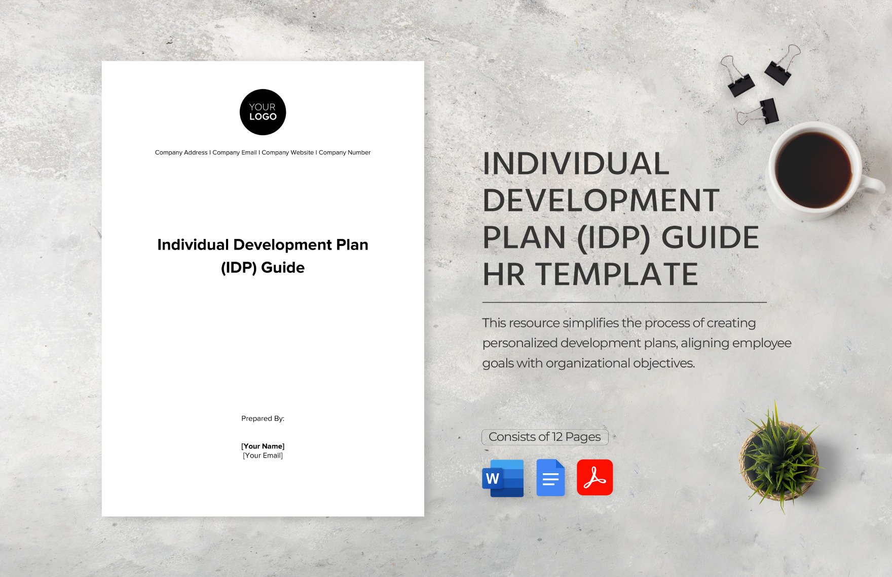 Individual Development Plan (IDP) Guide HR Template in Word, Google Docs, PDF