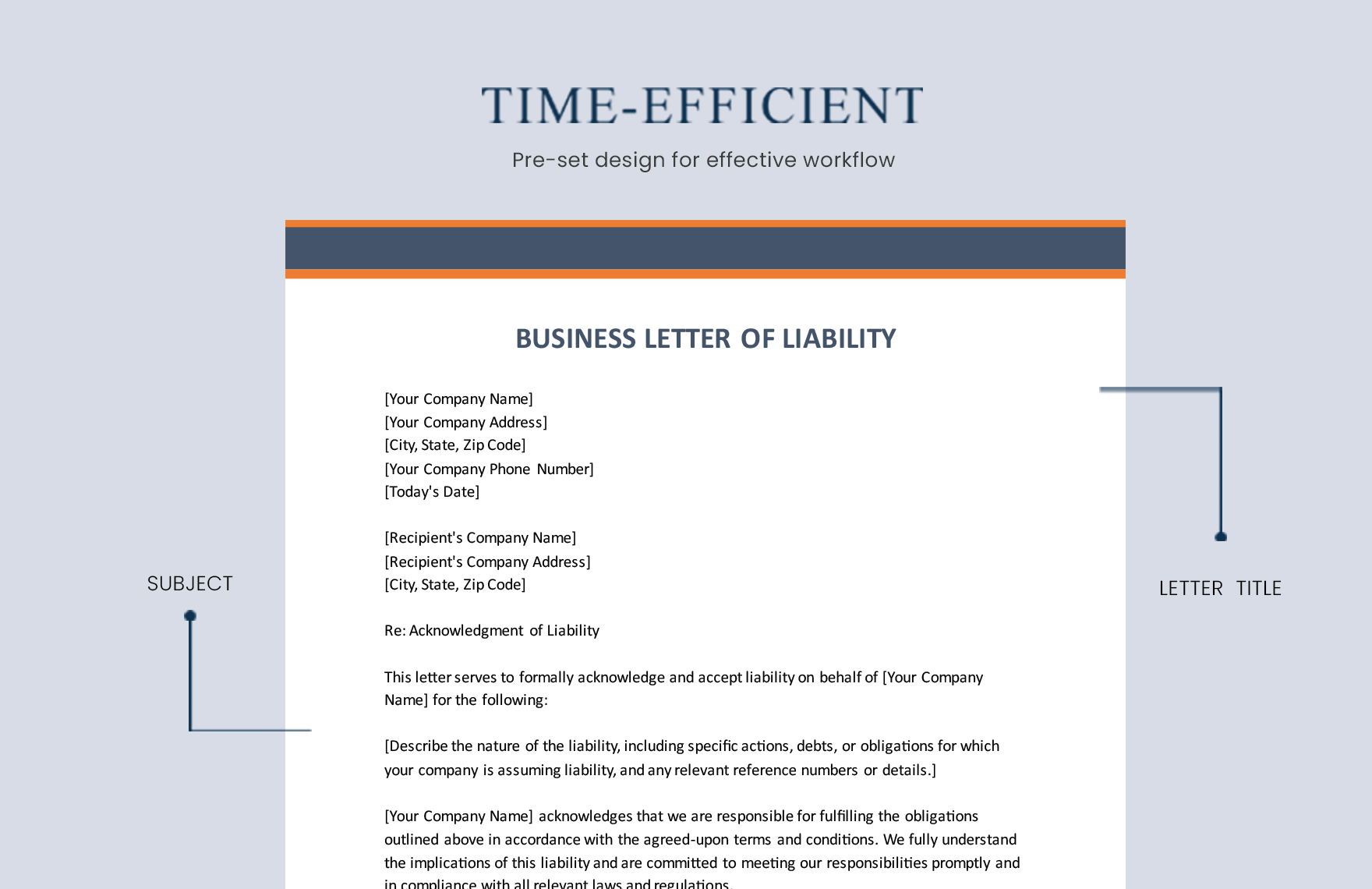 Business Letter Of Liability