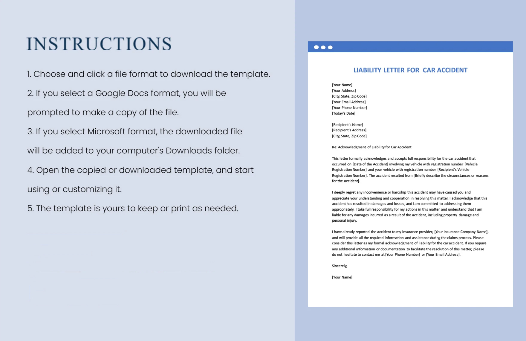 Liability Letter For Car Accident