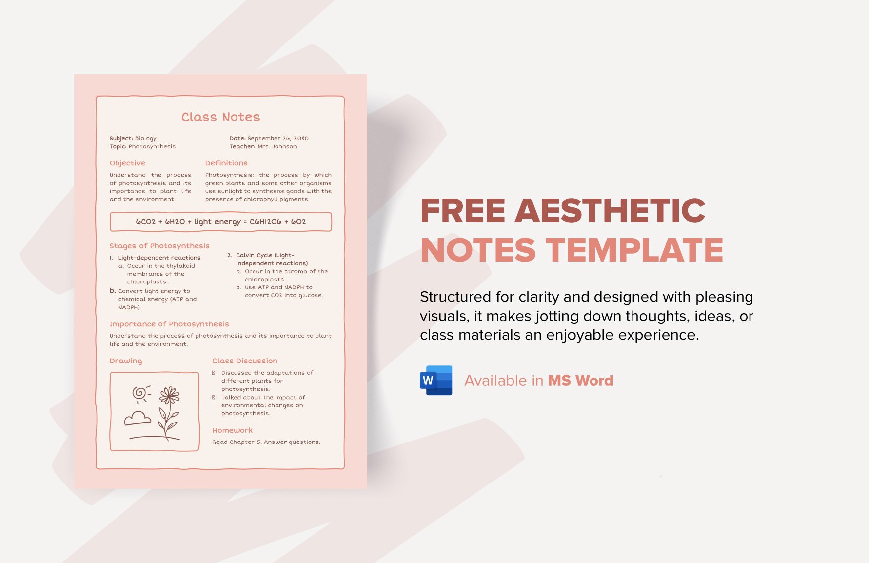 Free Aesthetic Notes Template - Download in Word, Apple Pages ...